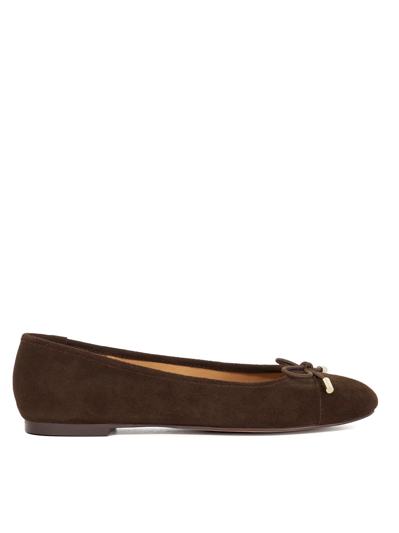 Dune London Highest Toe Cap Ballet Pump - Brown