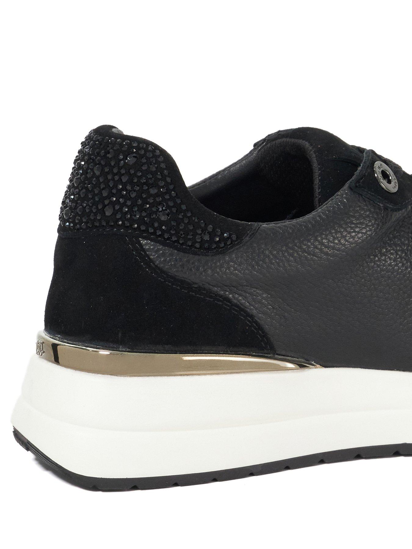 Image 5 of 5 of Dune London Emotion Leather Lace Up Runner - Black