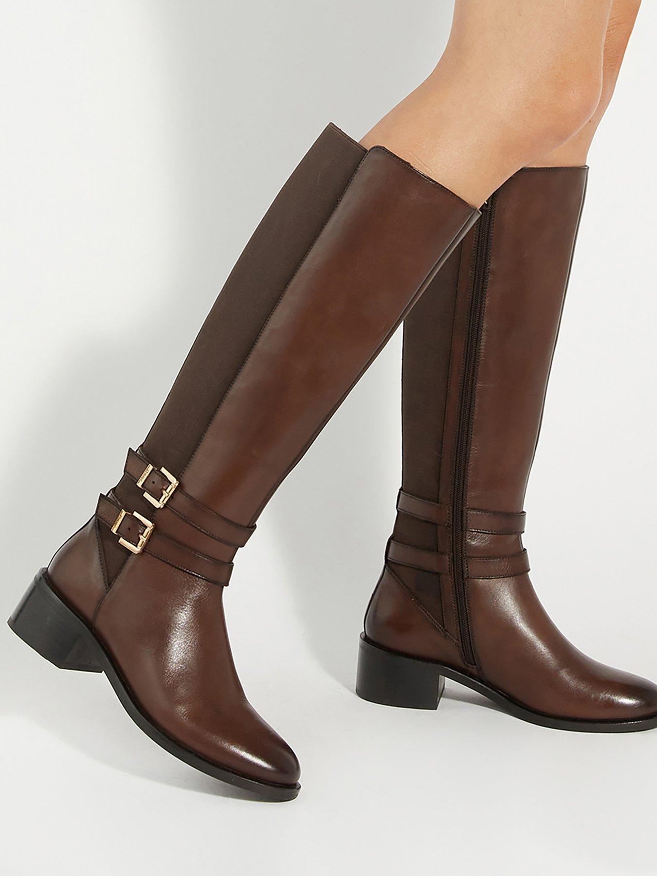 dune-london-tatter-leather-knee-high-riding-boots-brown