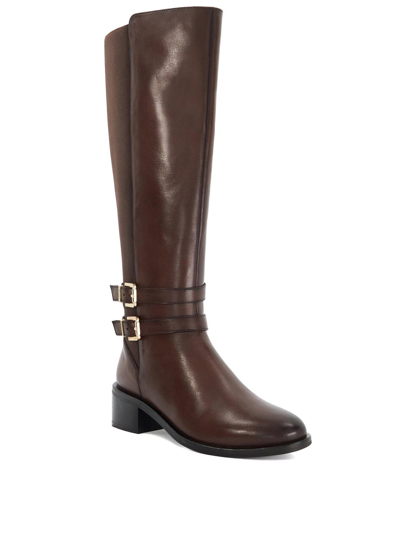 dune-london-tatter-leather-knee-high-riding-boots-brownoutfit