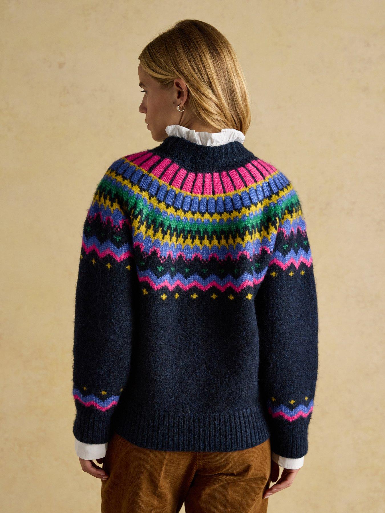 Image 2 of 6 of Joules Fairisle Knitted Jumper - Navy
