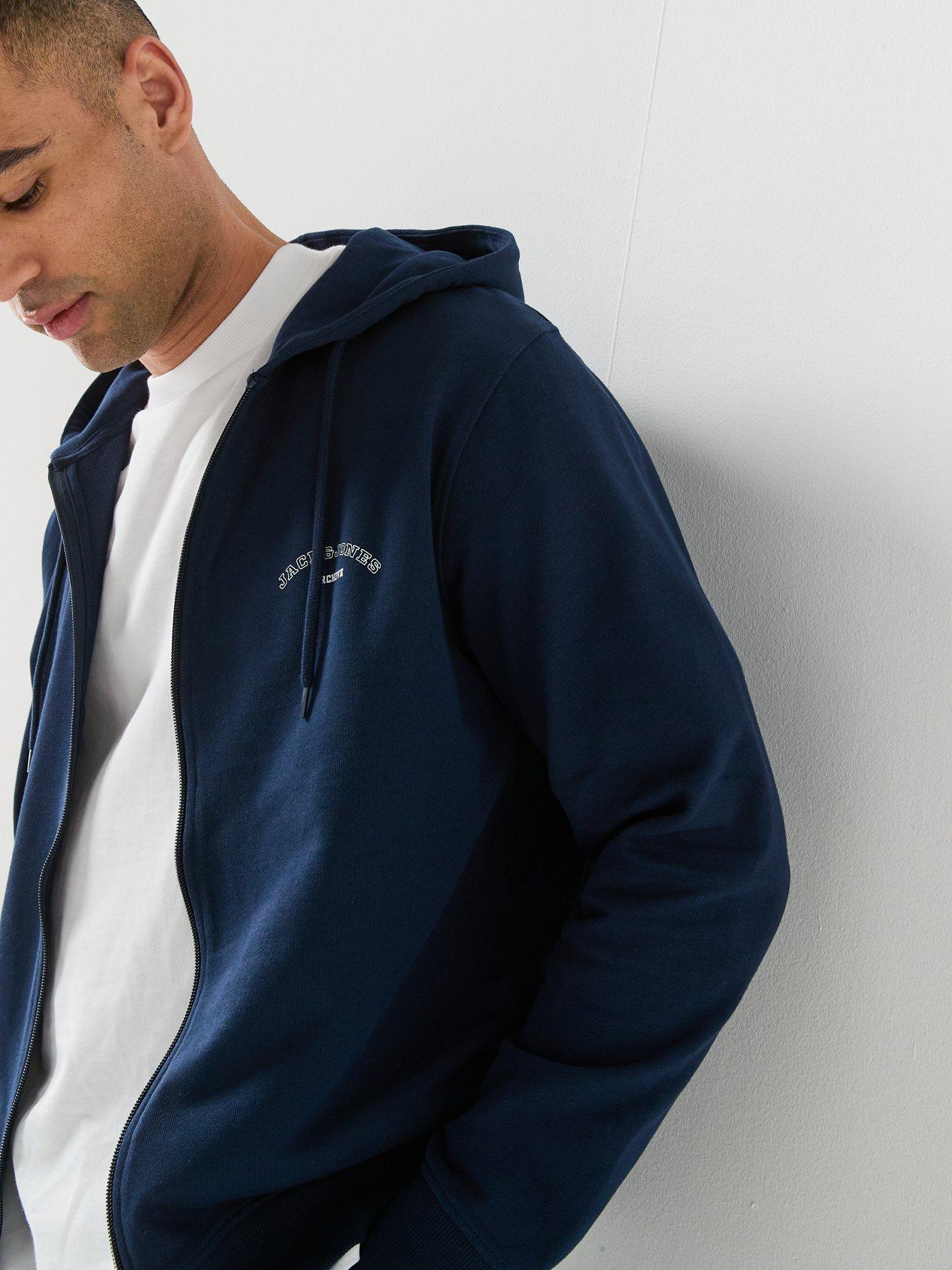 Image 5 of 5 of Jack & Jones College Zip Hoodie - Navy