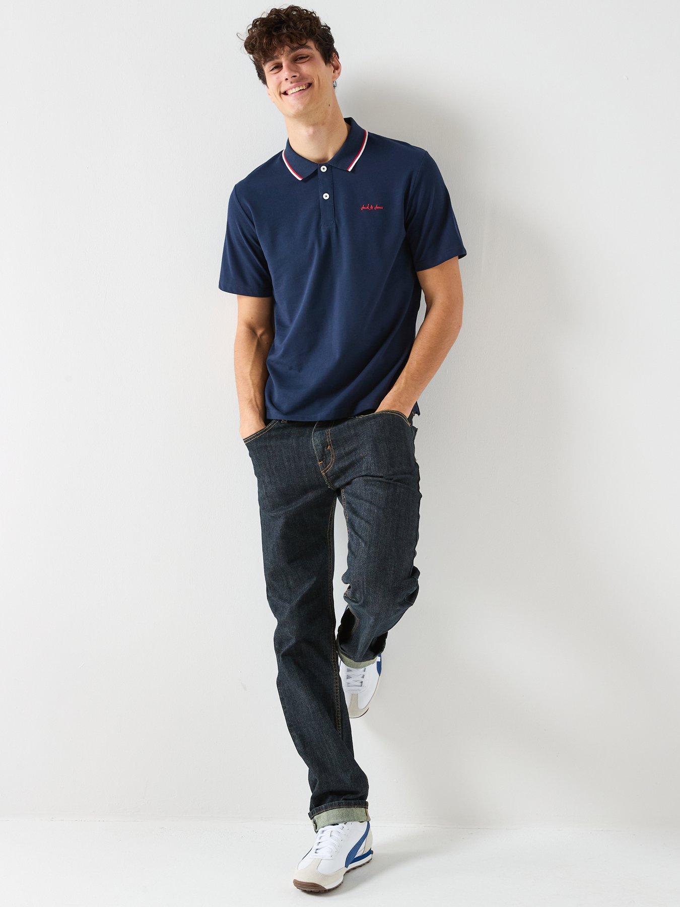 Image 3 of 6 of Jack & Jones Blaze Polo Shirt - Navy