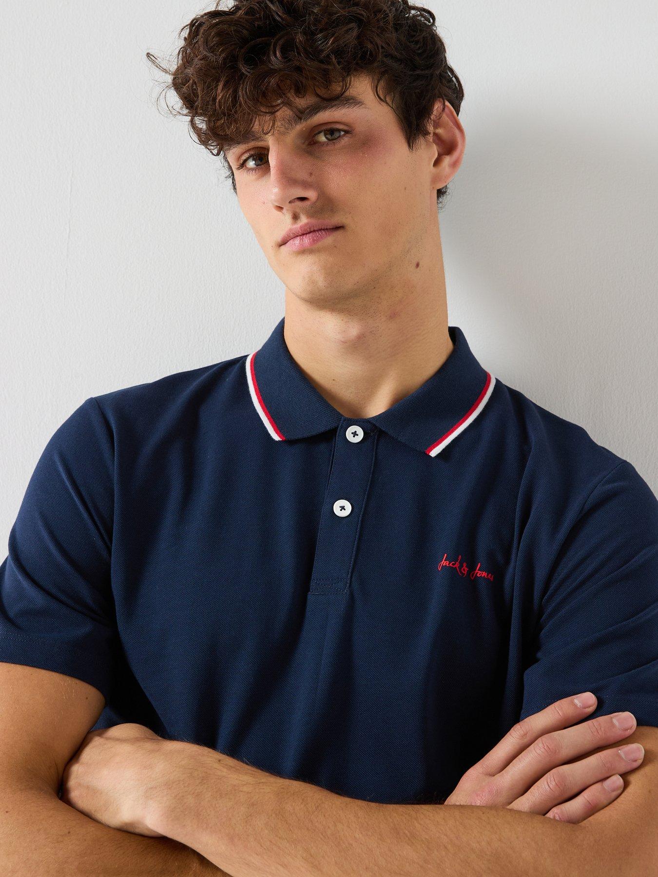 Image 4 of 6 of Jack & Jones Blaze Polo Shirt - Navy