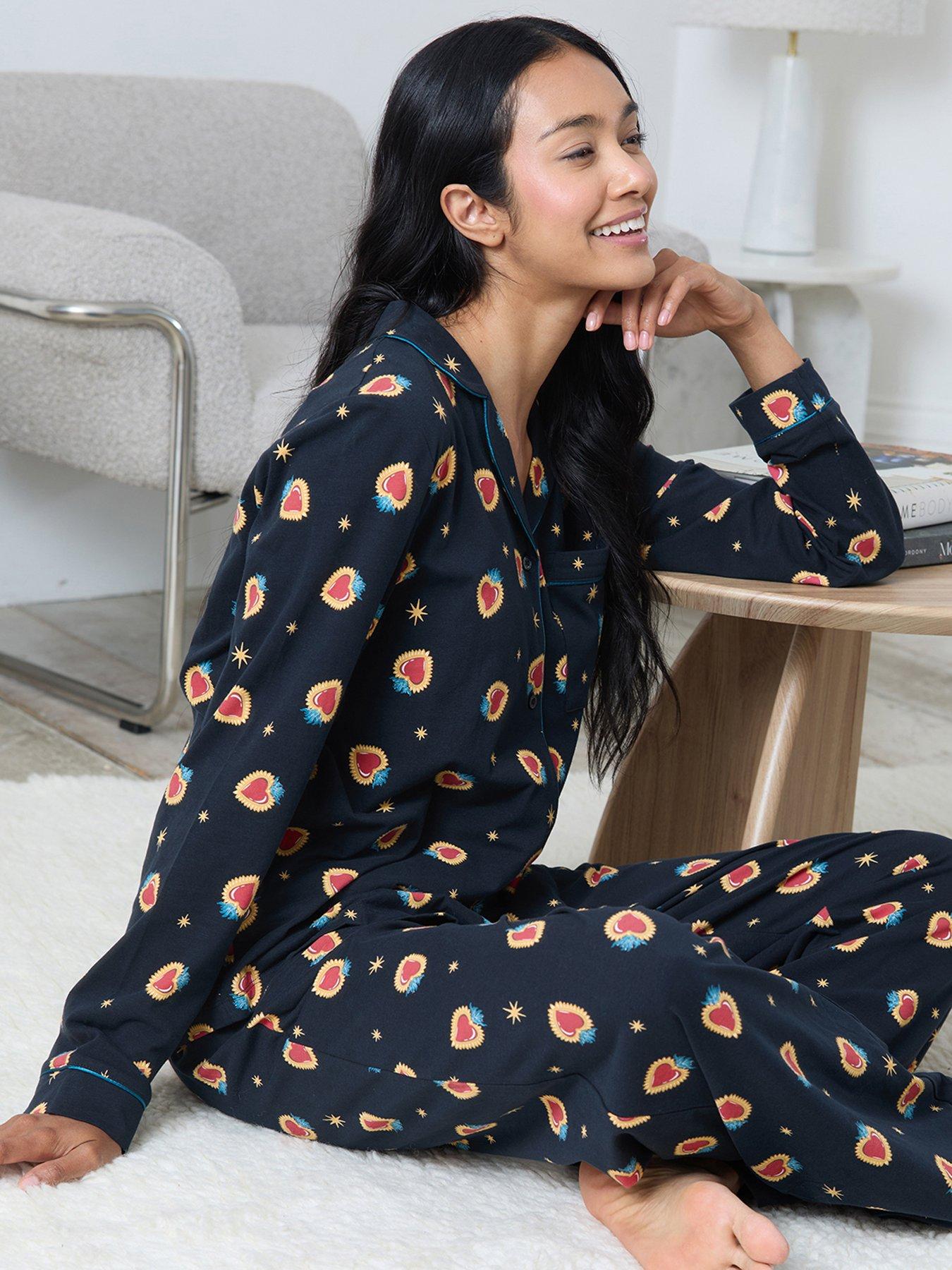 Image 5 of 5 of CHELSEA PEERS Long Button Up Set - Dark Blue