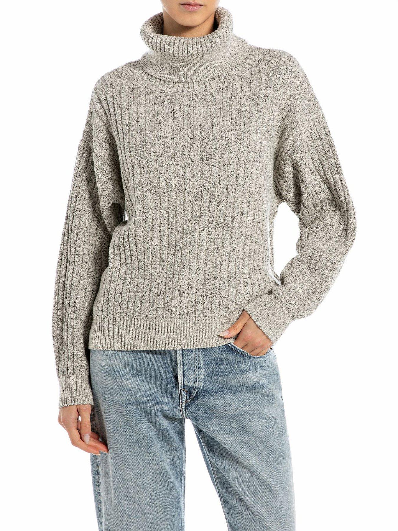 replay-cotton-blend-jumper-beigefront