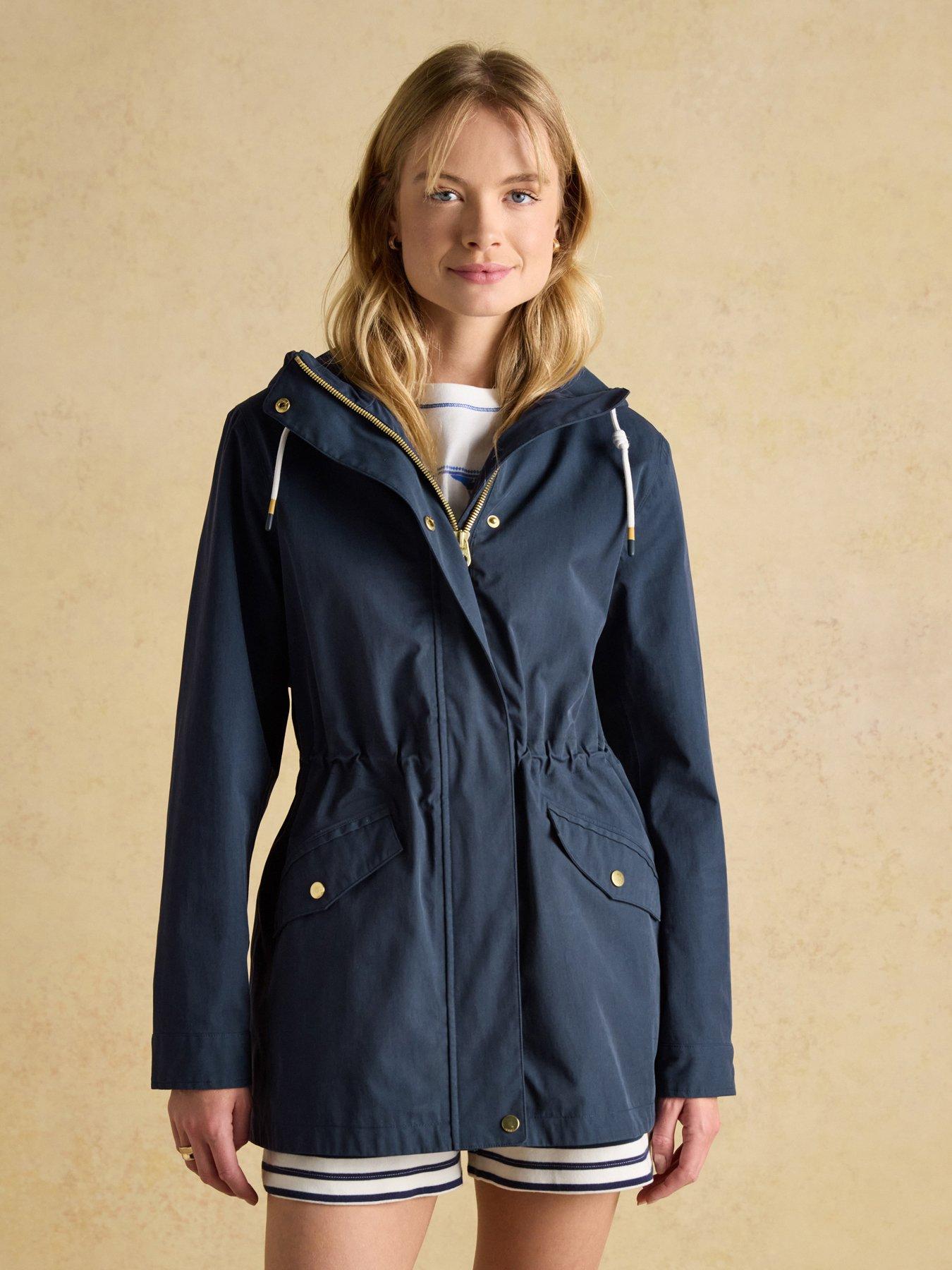 Image 1 of 6 of Joules Waterproof Raincoat With Hood - Navy