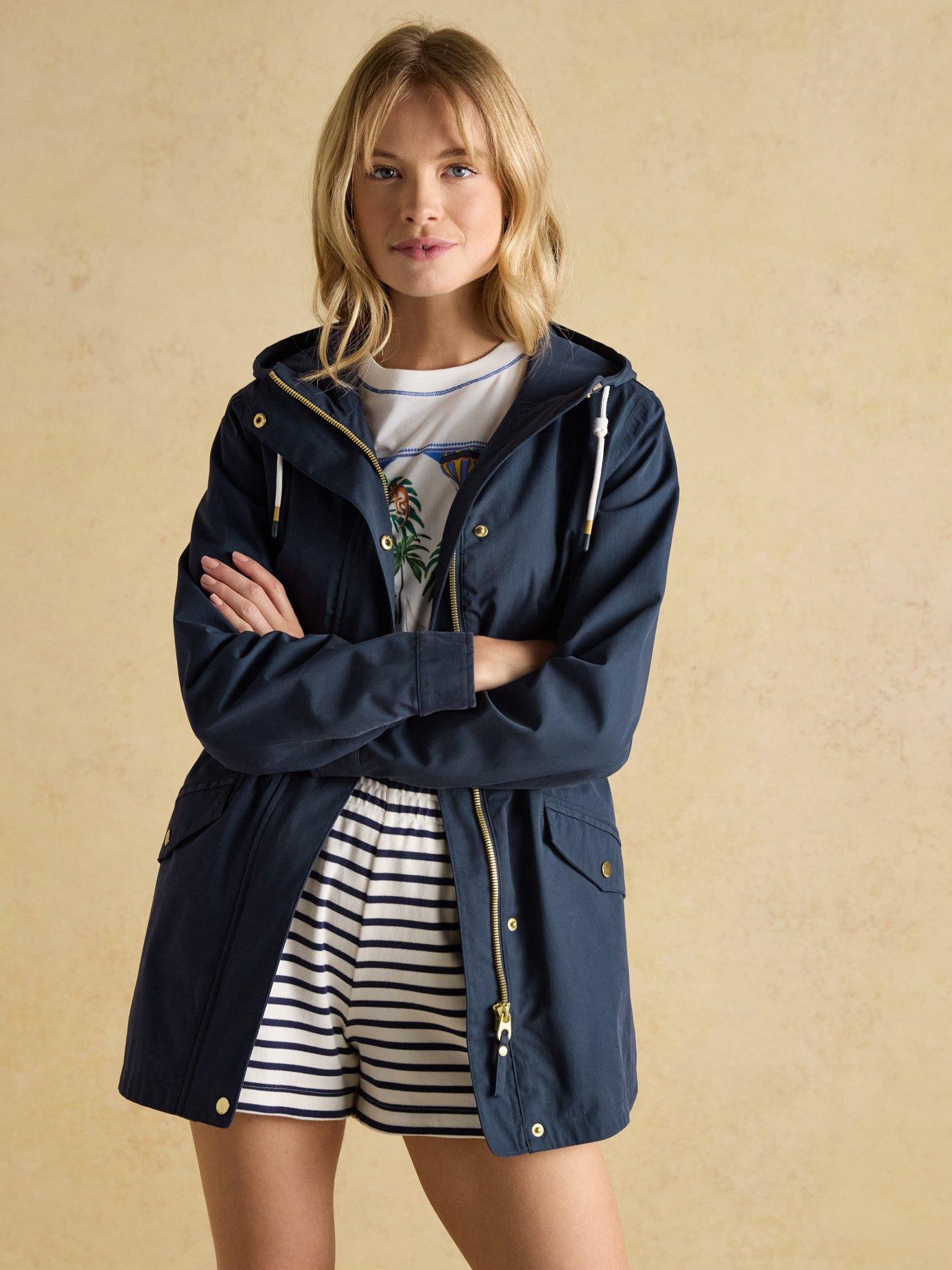 Image 3 of 6 of Joules Waterproof Raincoat With Hood - Navy