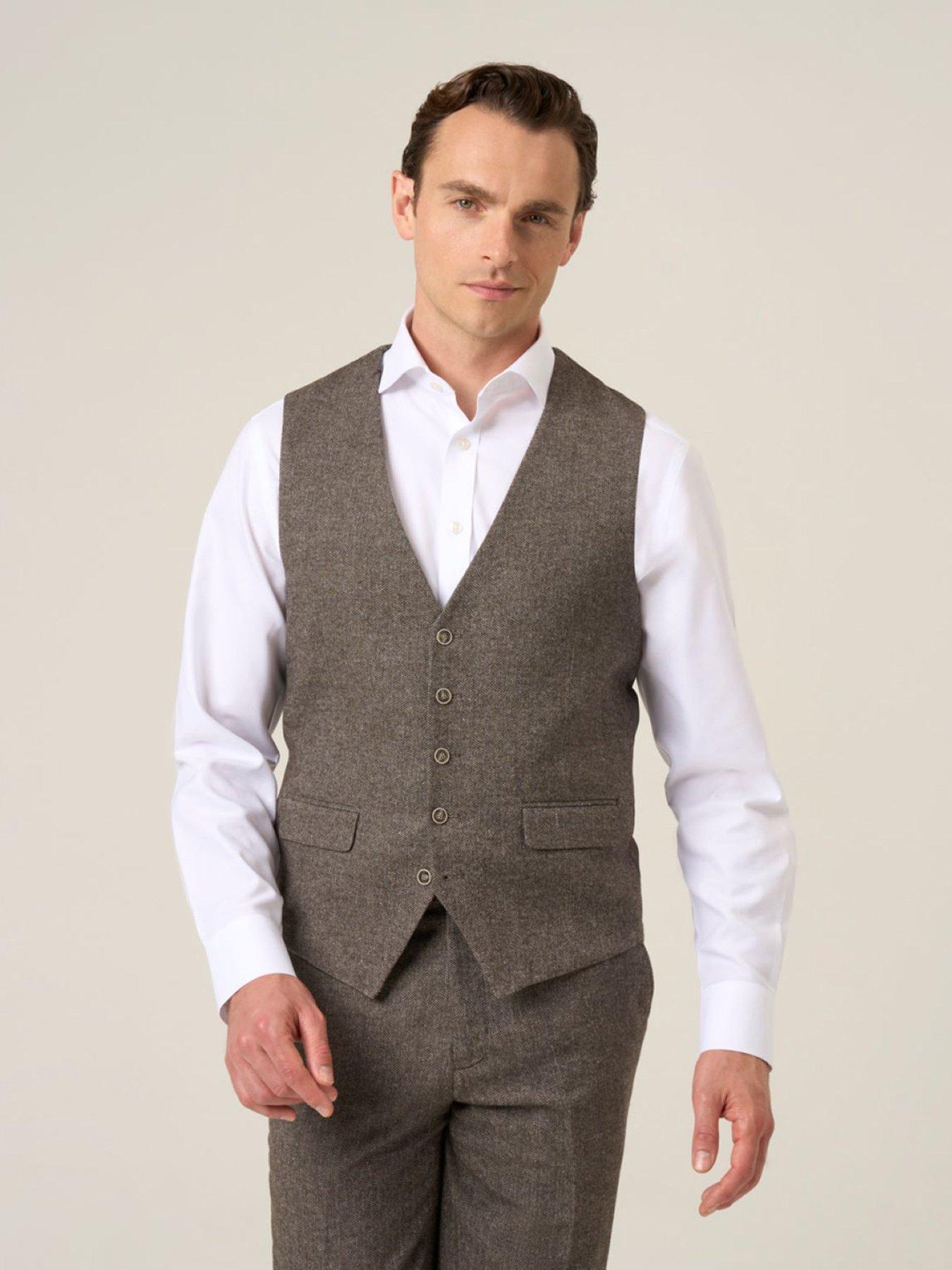 skopes-jude-fawn-herringbone-waistcoat-light-brown