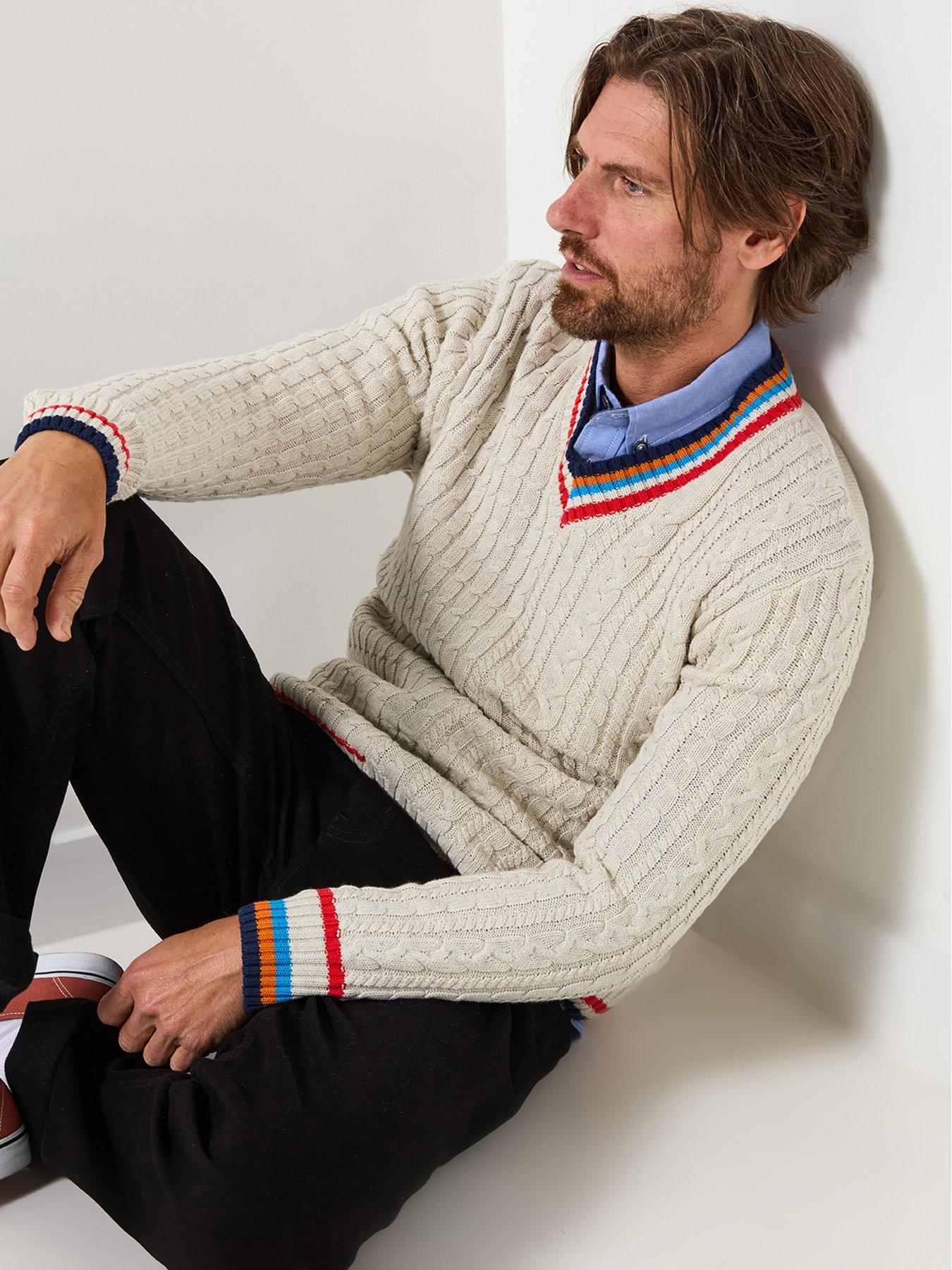 joe-browns-v-neck-cable-knitted-jumper-creamoutfit