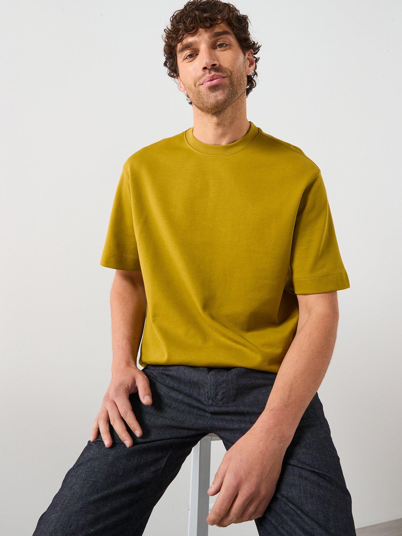 Mango London Heavyweight Crew T-Shirt - Dark Yellow