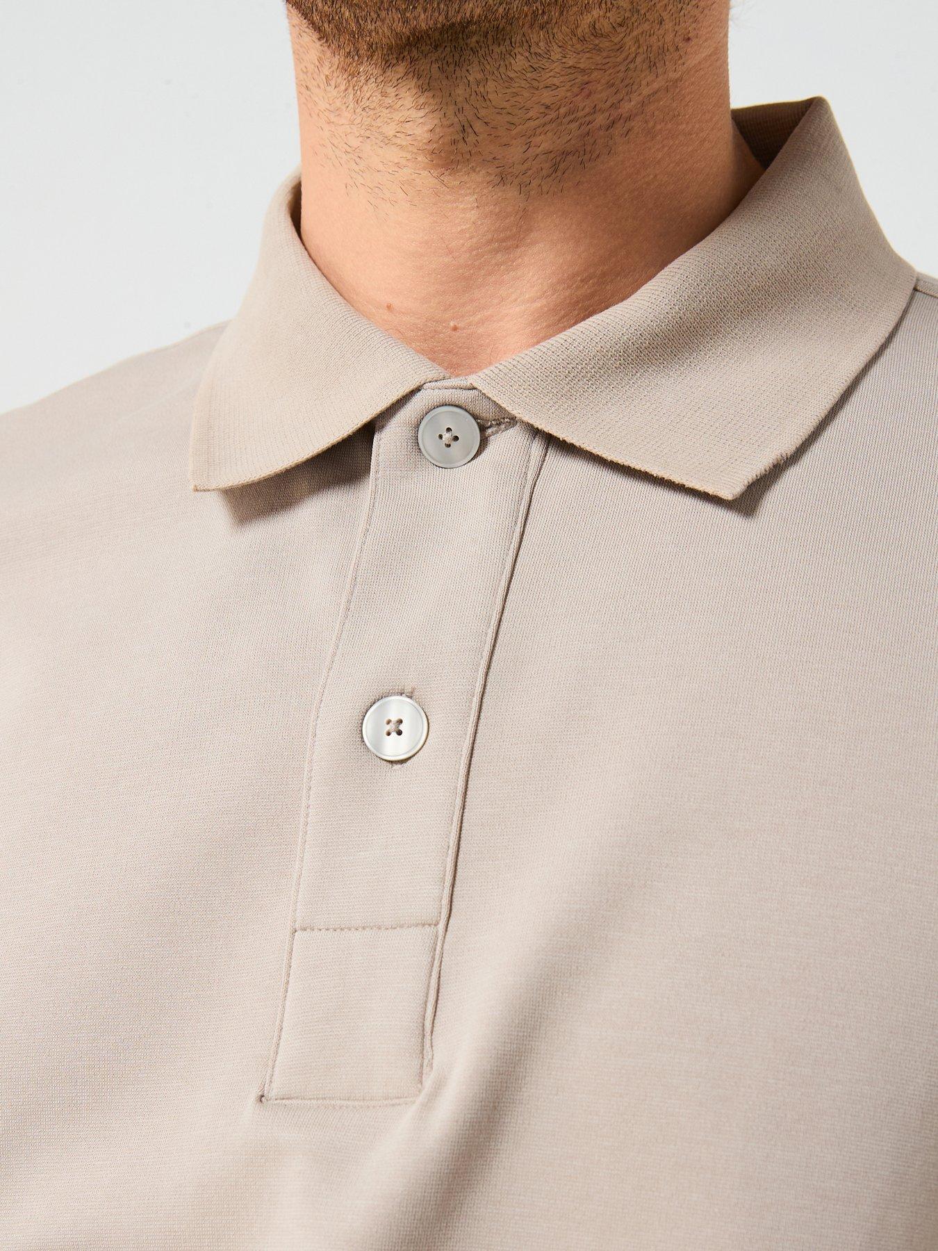 mango-london-heavyweight-polo-shirt-beigeoutfit