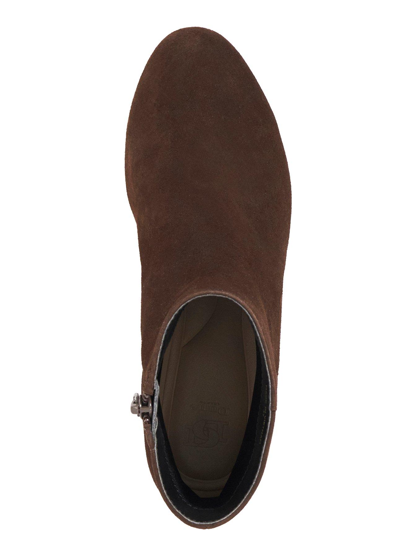 Image 4 of 6 of Dune London Pippie Low-heel Suede Ankle Boots - Brown