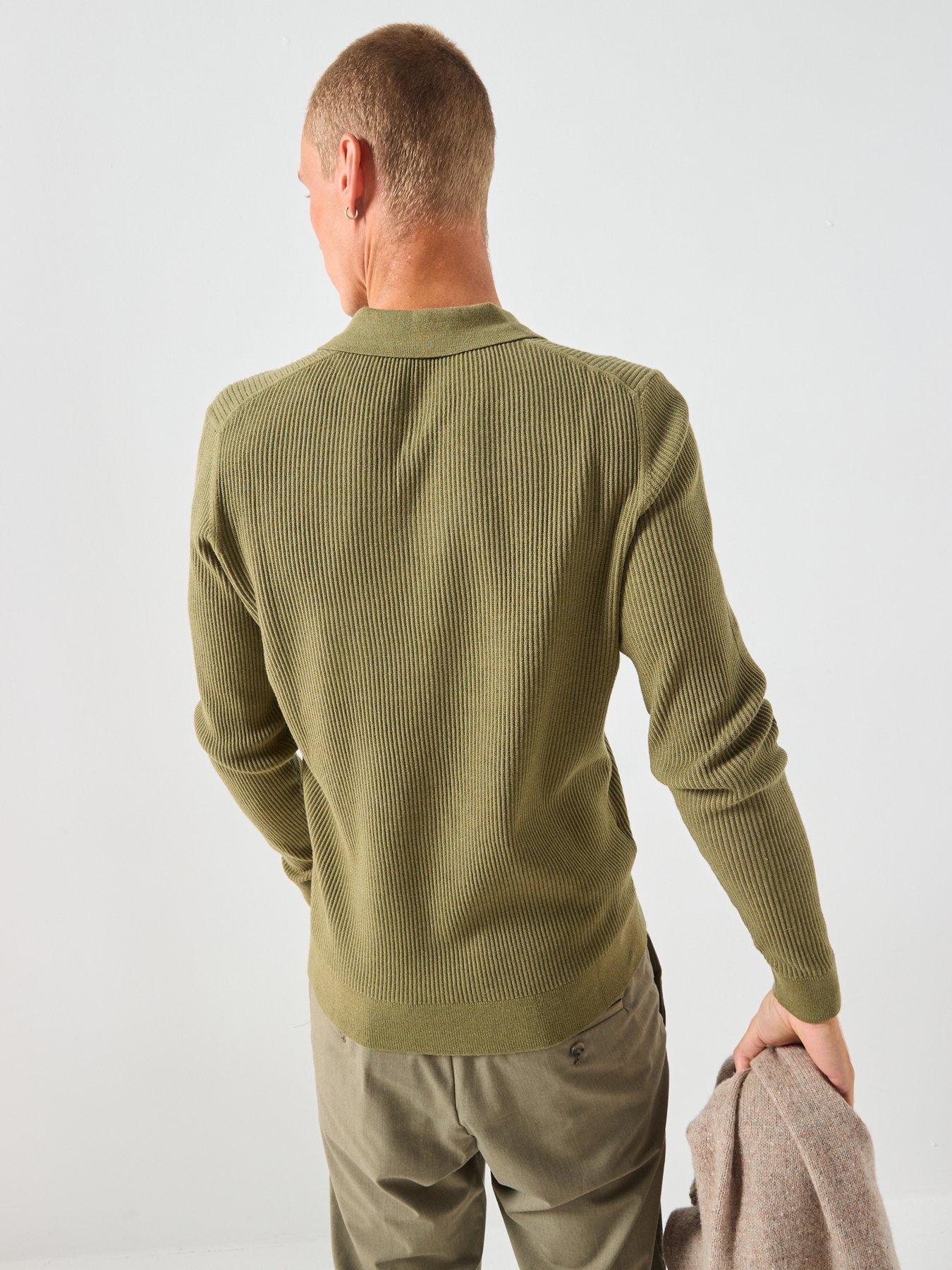 mango-antiguas-split-collar-ribbed-knitted-jumper-khakistillFront