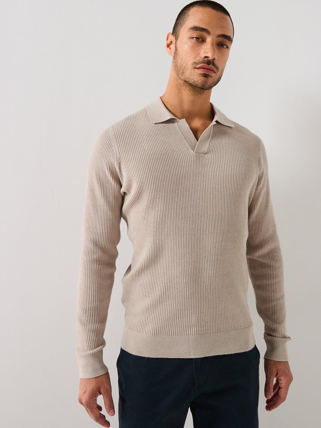 mango-antiguas-split-collar-ribbed-knitted-jumper-light-beige
