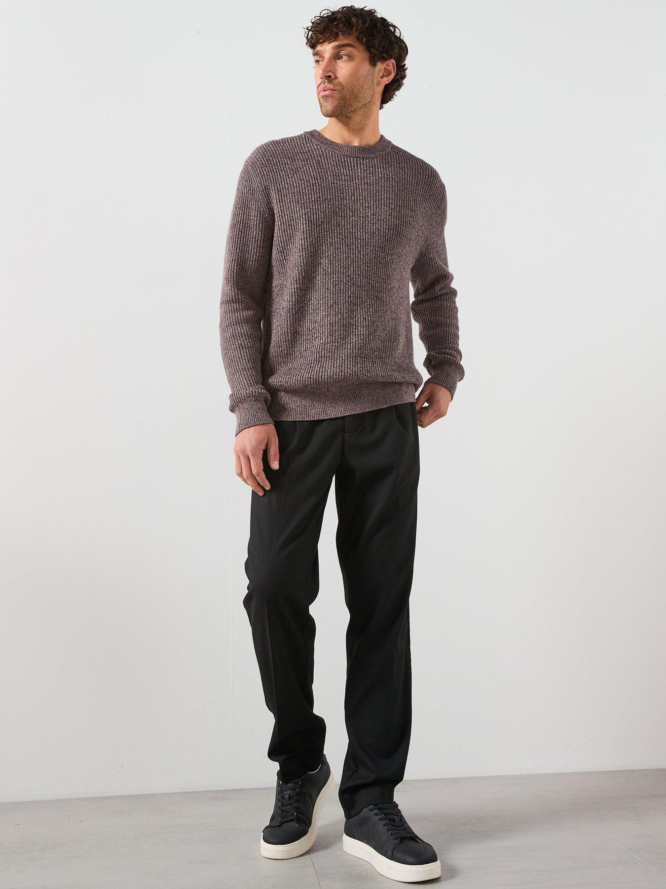 mango-azores-salt-amp-pepper-crew-knitted-jumper-dark-redback