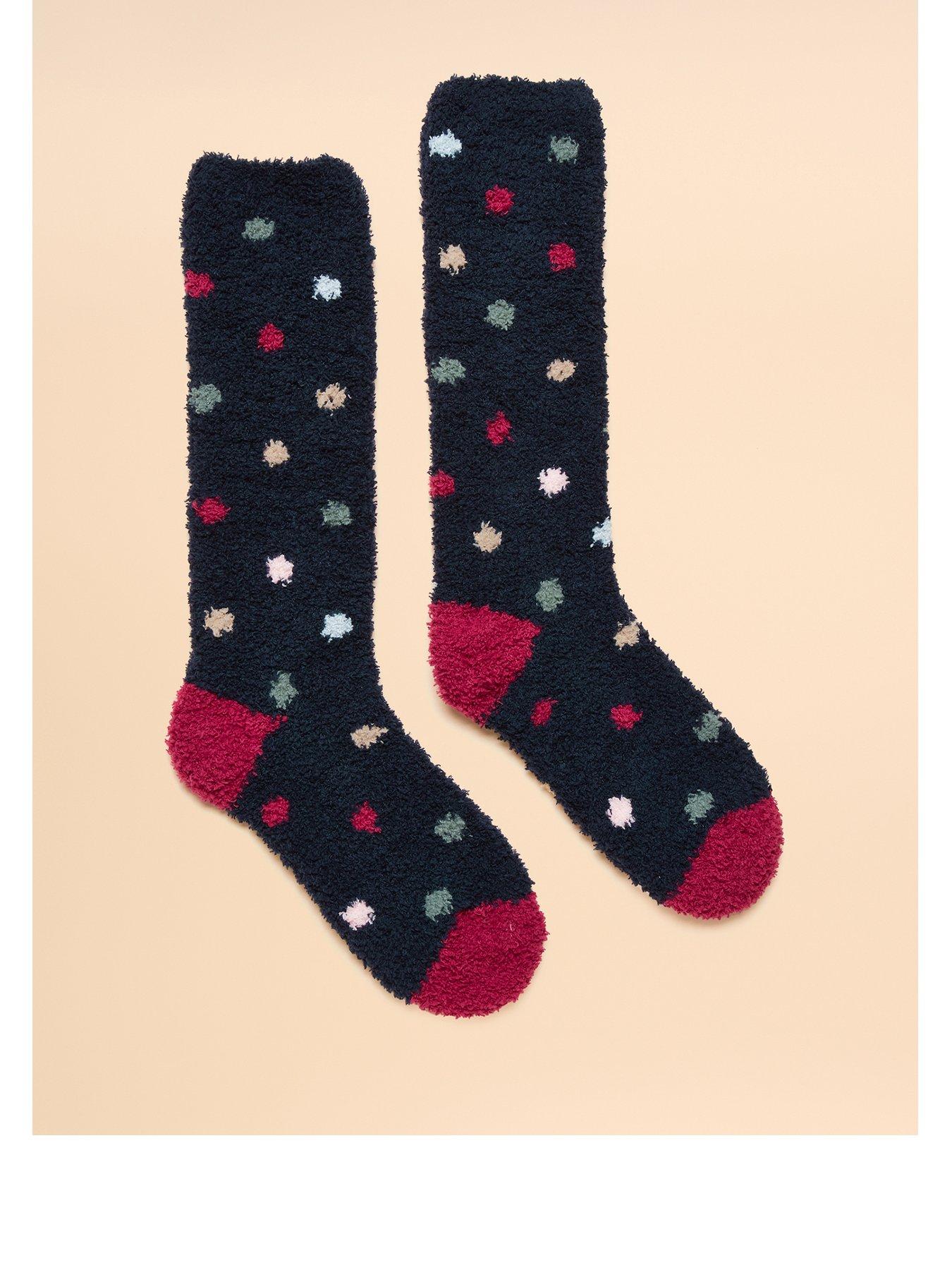 Image 1 of 3 of Joules Fluffy Socks - Navy