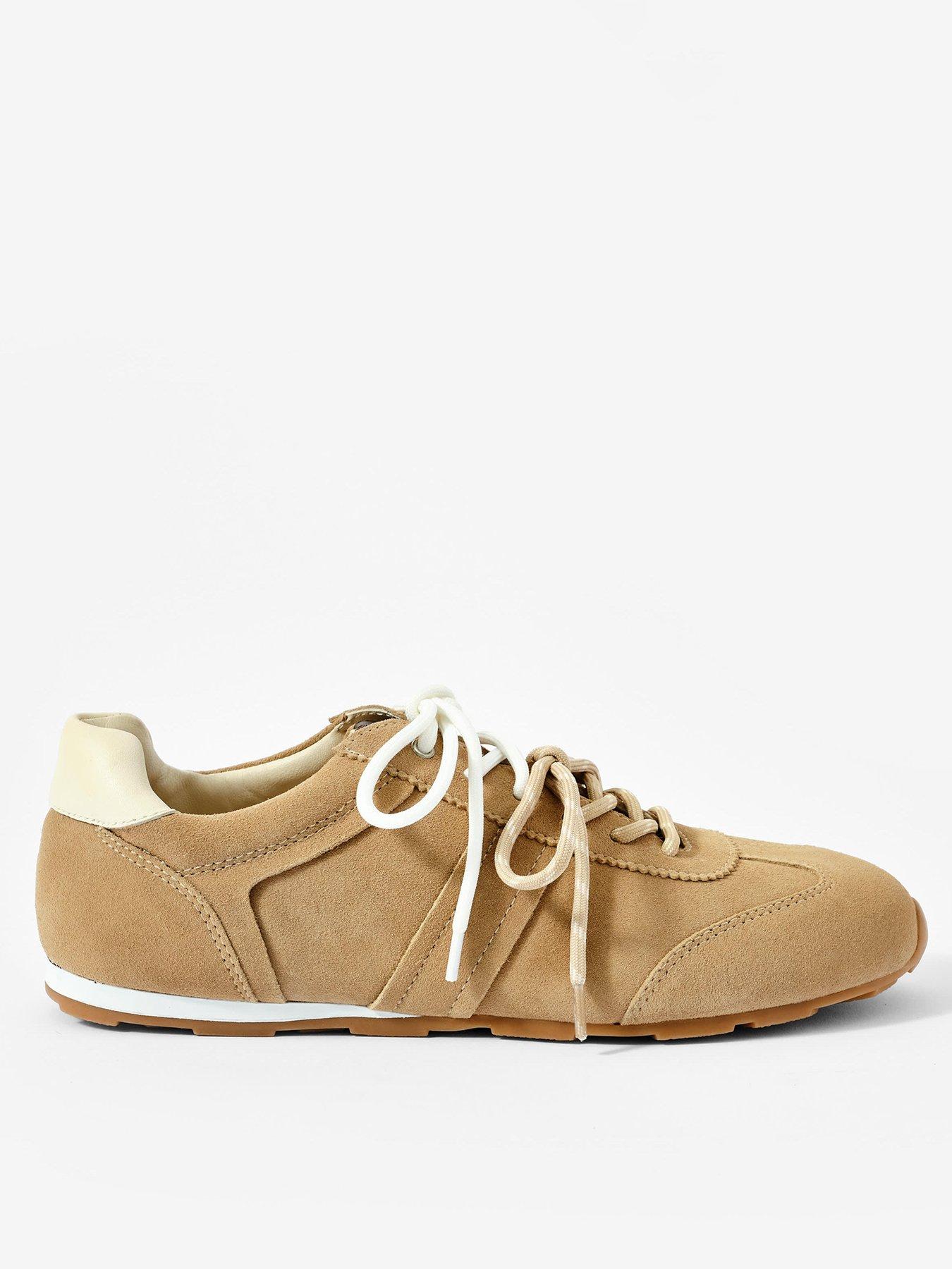 Mint Velvet Kiko Suede Trainer - Brown