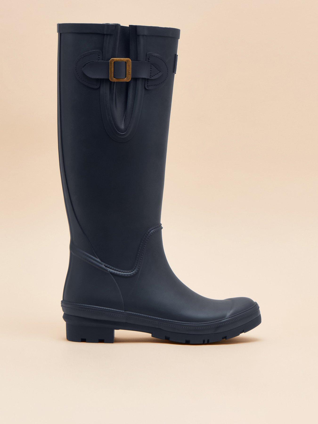 Image 1 of 6 of Joules Adjustable Tall Wellies - Blue Navy