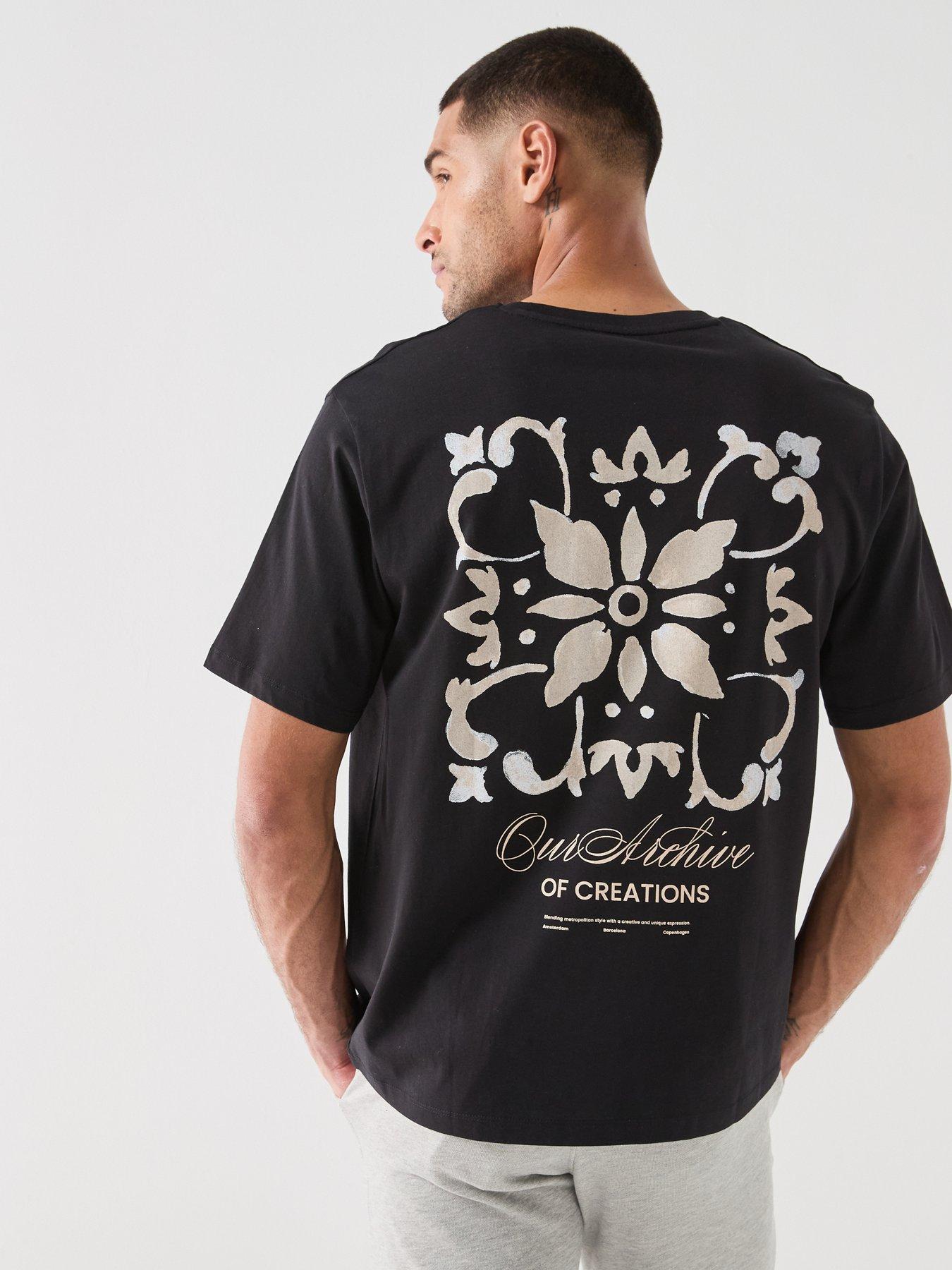 Image 2 of 6 of Jack & Jones Art Back Graphic T-Shirt - Black