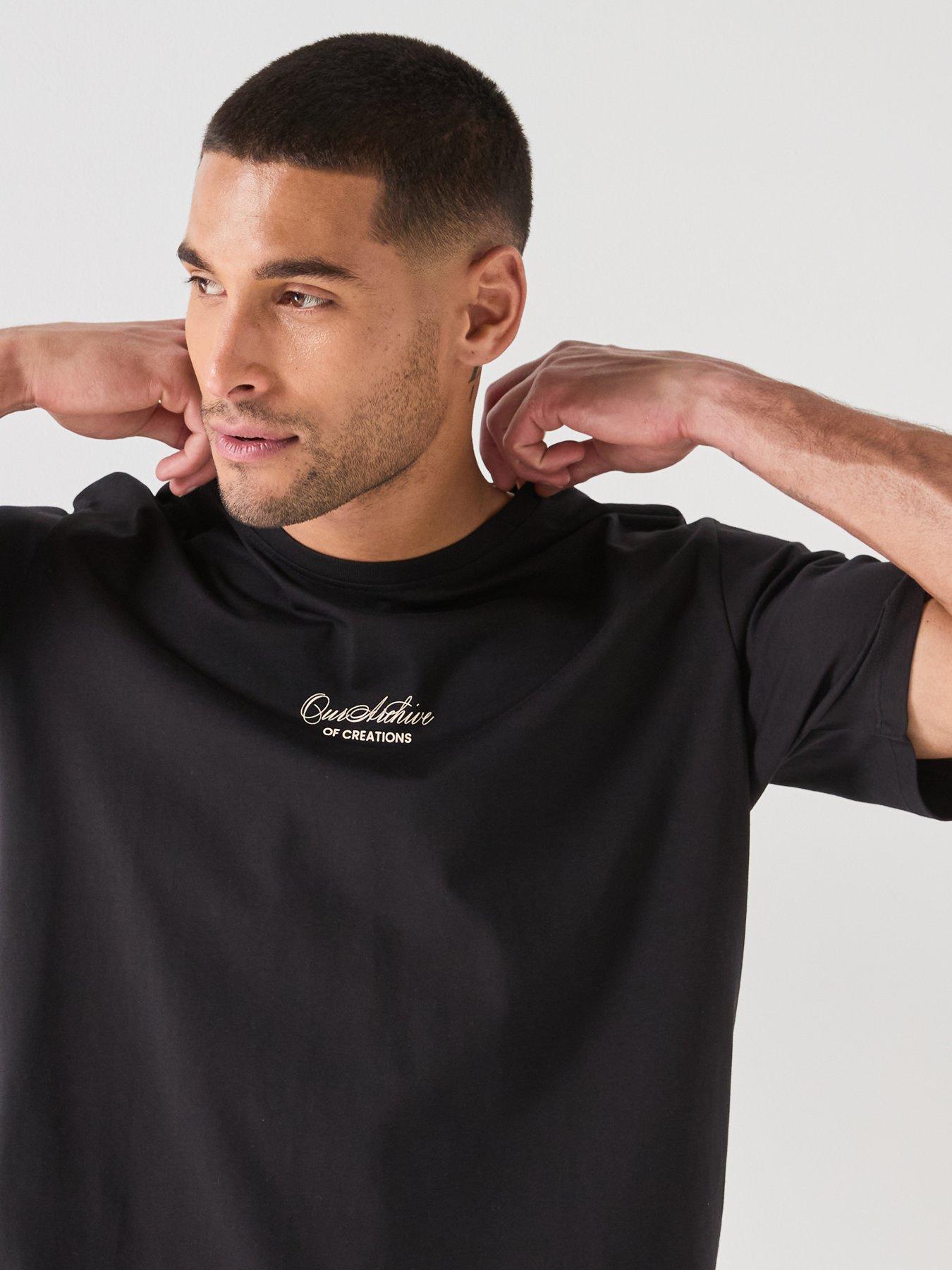 Image 4 of 6 of Jack & Jones Art Back Graphic T-Shirt - Black