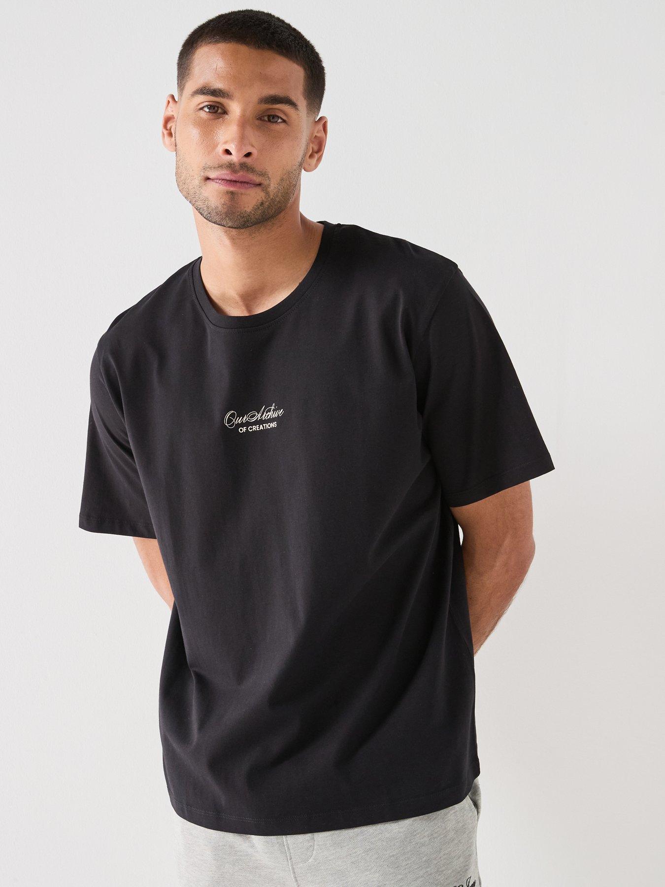 Image 5 of 6 of Jack & Jones Art Back Graphic T-Shirt - Black