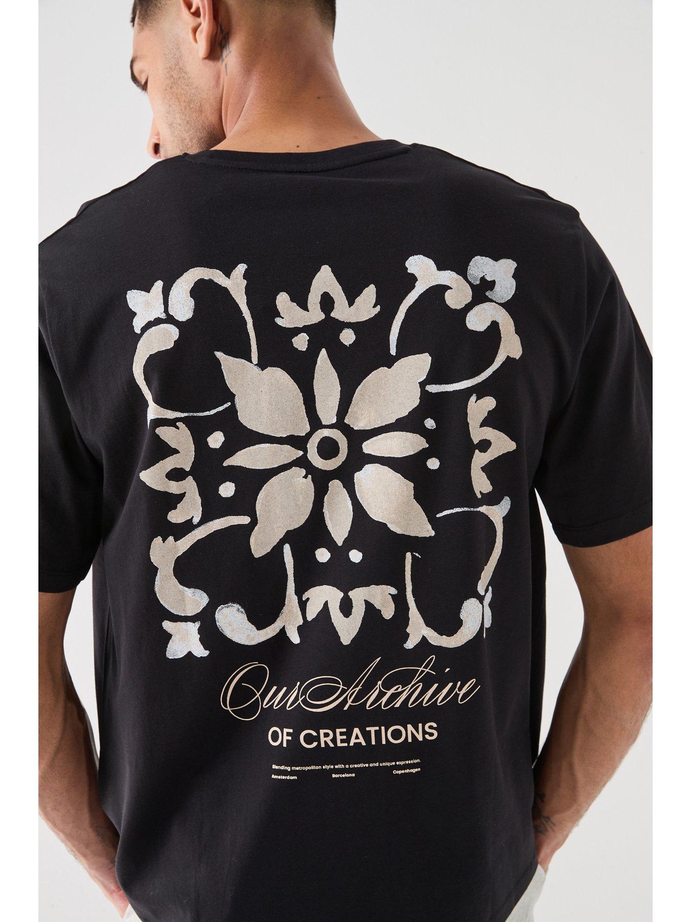 Image 6 of 6 of Jack & Jones Art Back Graphic T-Shirt - Black
