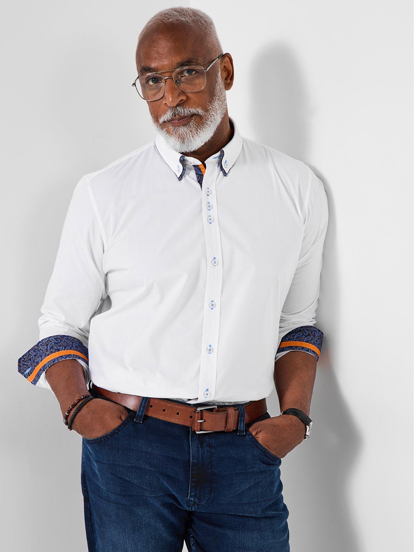 joe-browns-joe-browns-blue-printed-trim-double-collar-long-sleeve-shirt