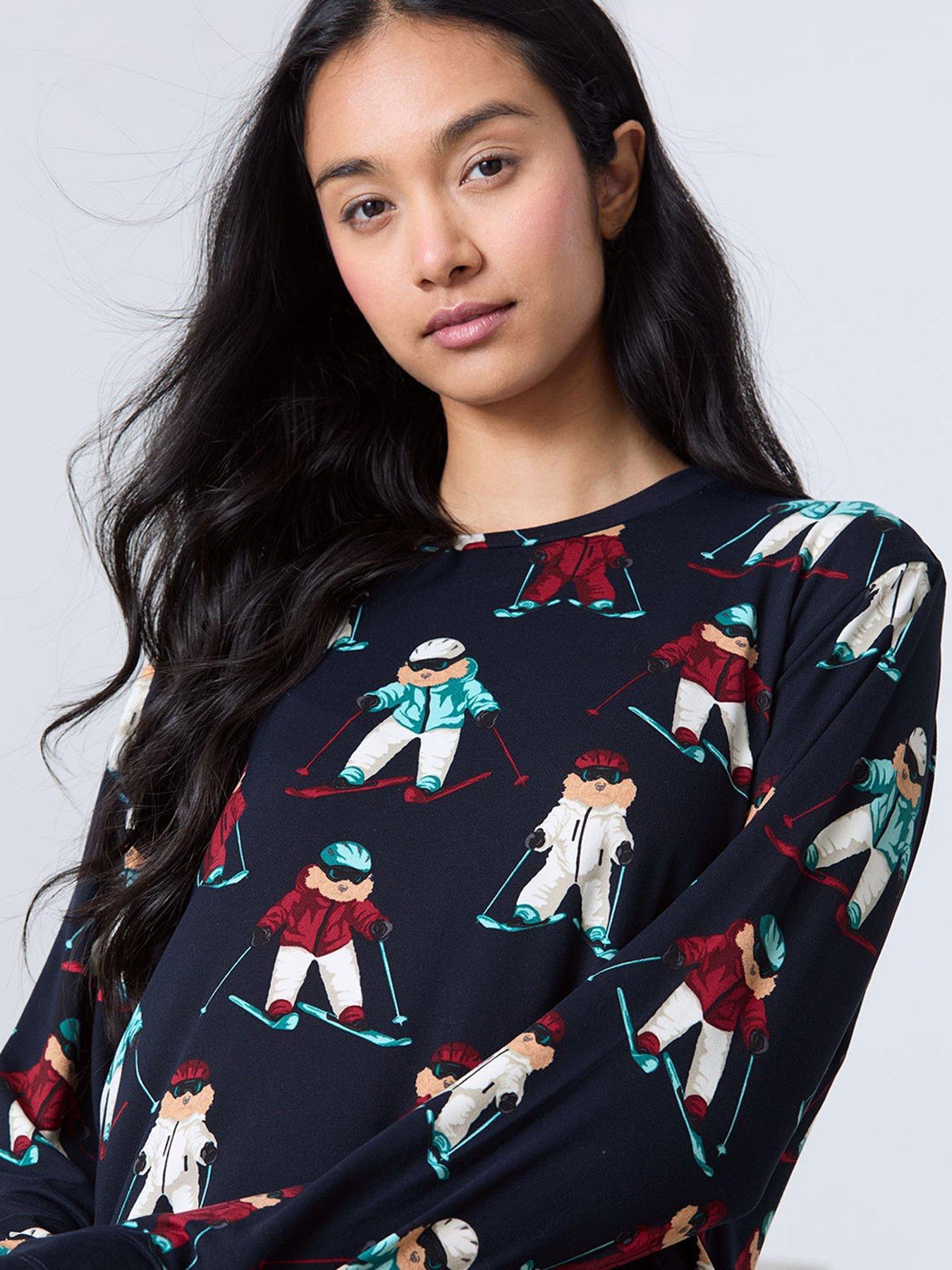 chelsea-peers-classic-long-sleeve-crew-neck-set-polyester-dark-bluestillFront