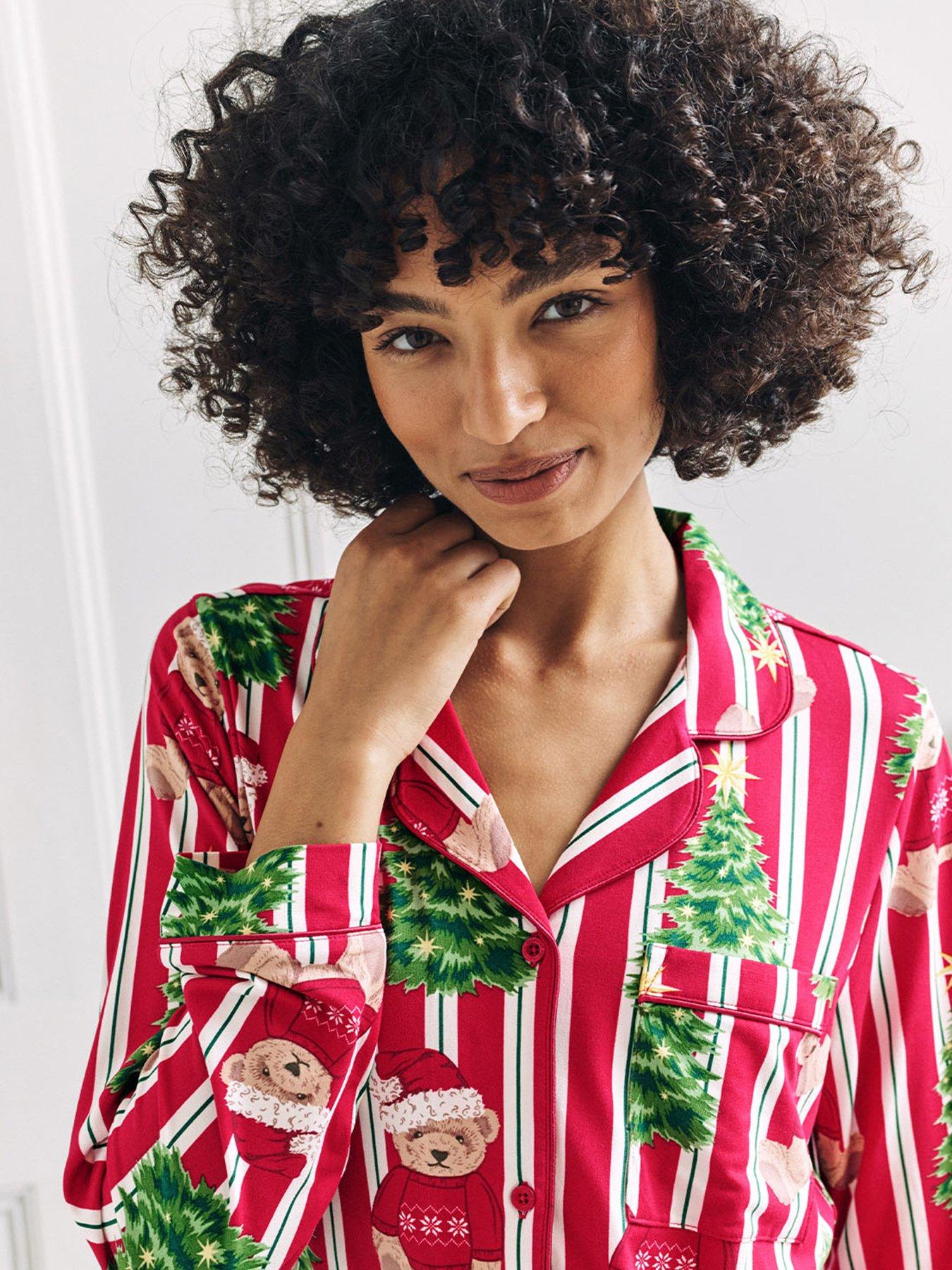 chelsea-peers-christmas-long-button-up-pyjama-set-red-printstillFront