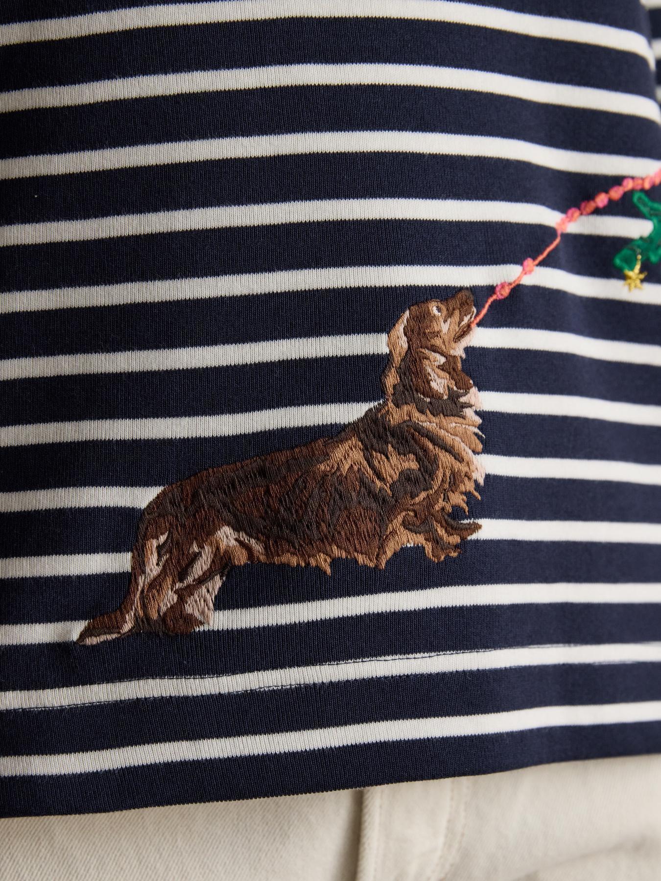 joules-christmas-dog-boat-neck-breton-top-navycreamdetail