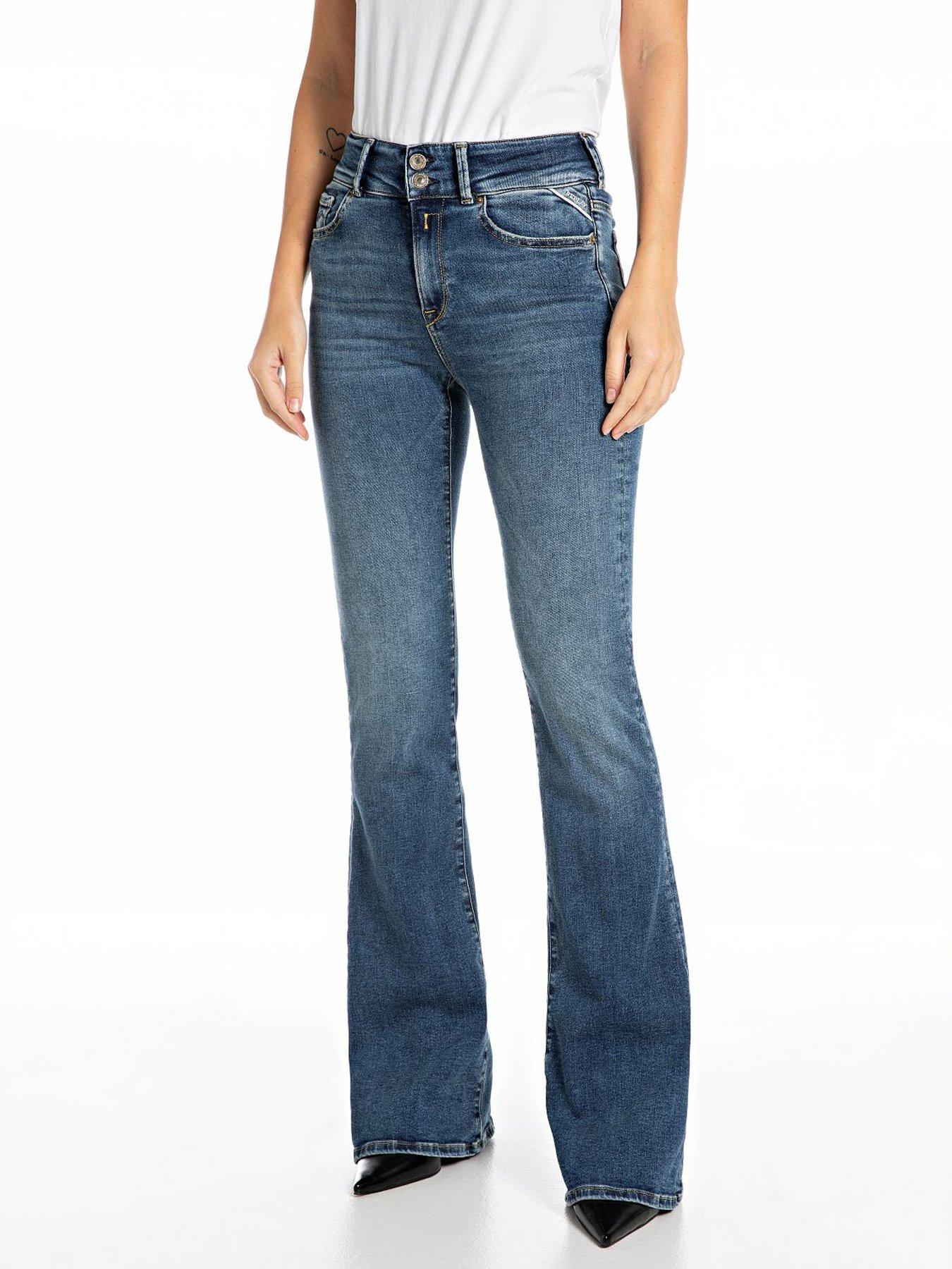 Replay New Luz Flare Fit Jeans - Blue