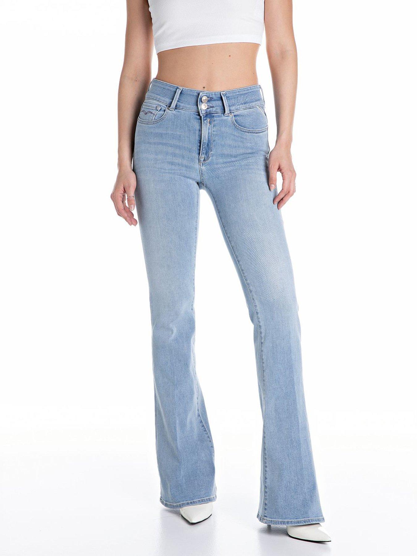 Replay New Luz Flare Fit Jeans - Blue