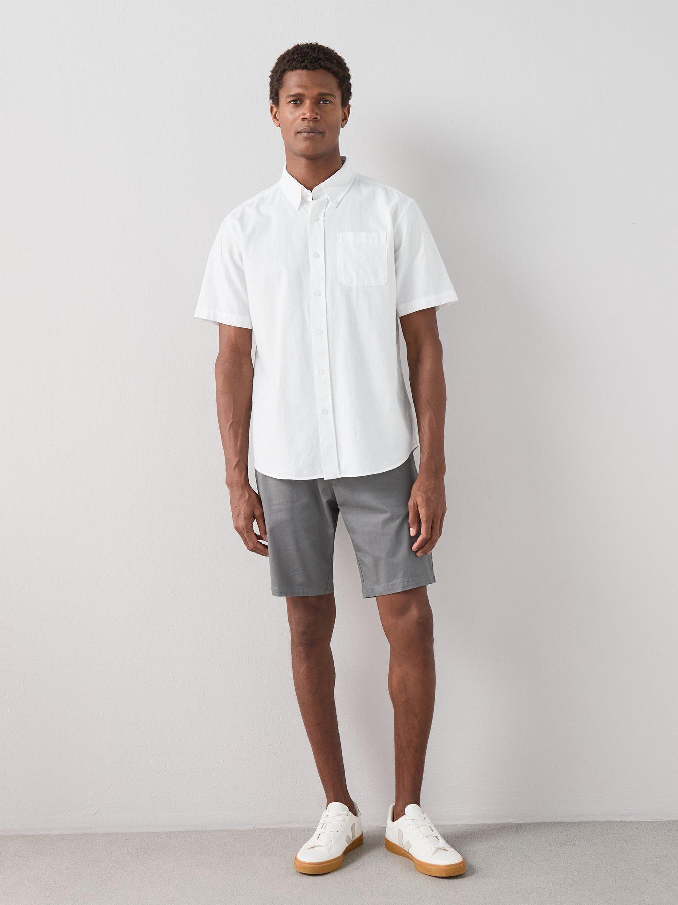 Image 3 of 7 of The Very Collection Cotton Rich Slim Fit Chino Shorts With Stretch - Charcoal