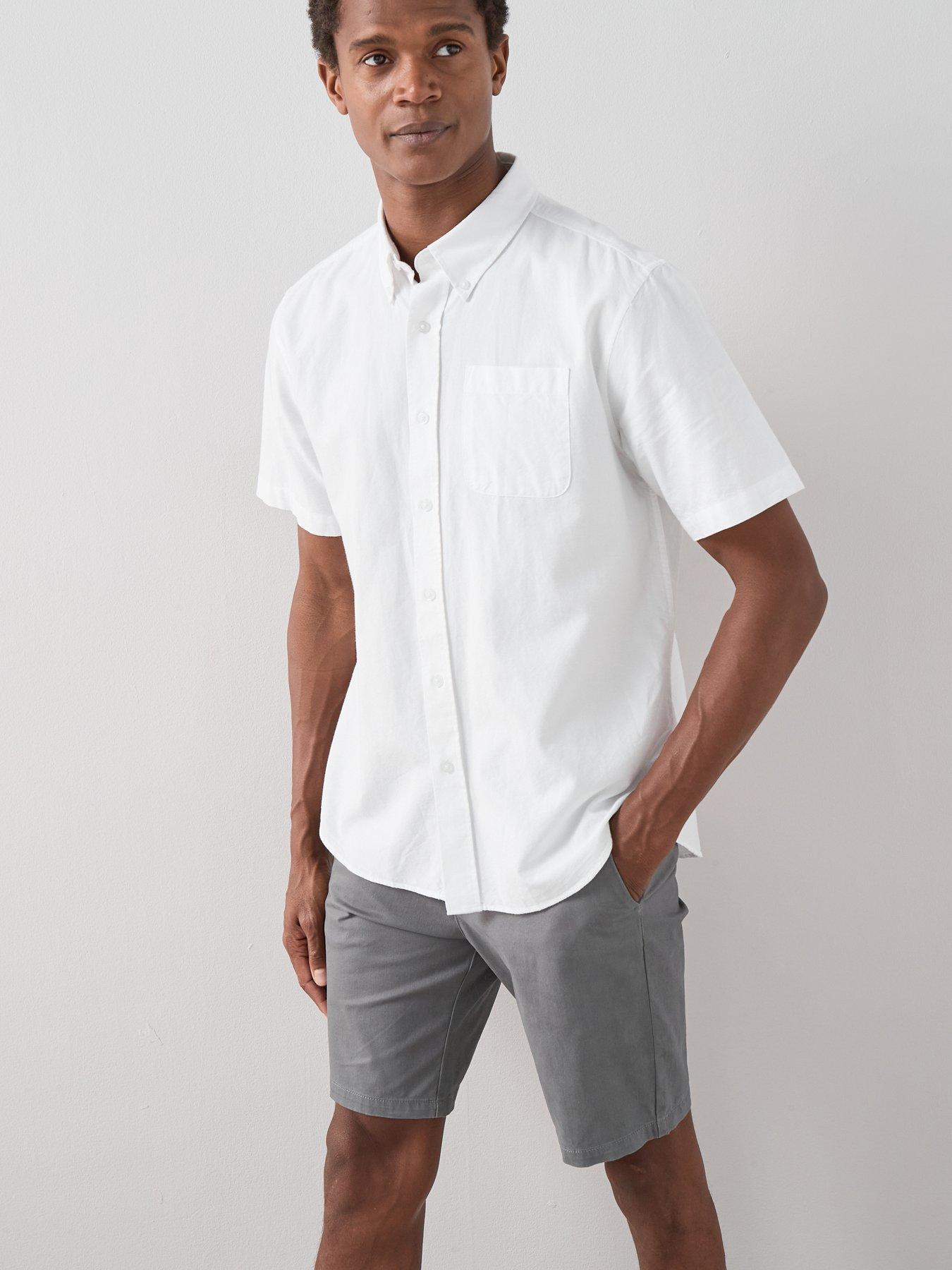 Image 4 of 7 of The Very Collection Cotton Rich Slim Fit Chino Shorts With Stretch - Charcoal
