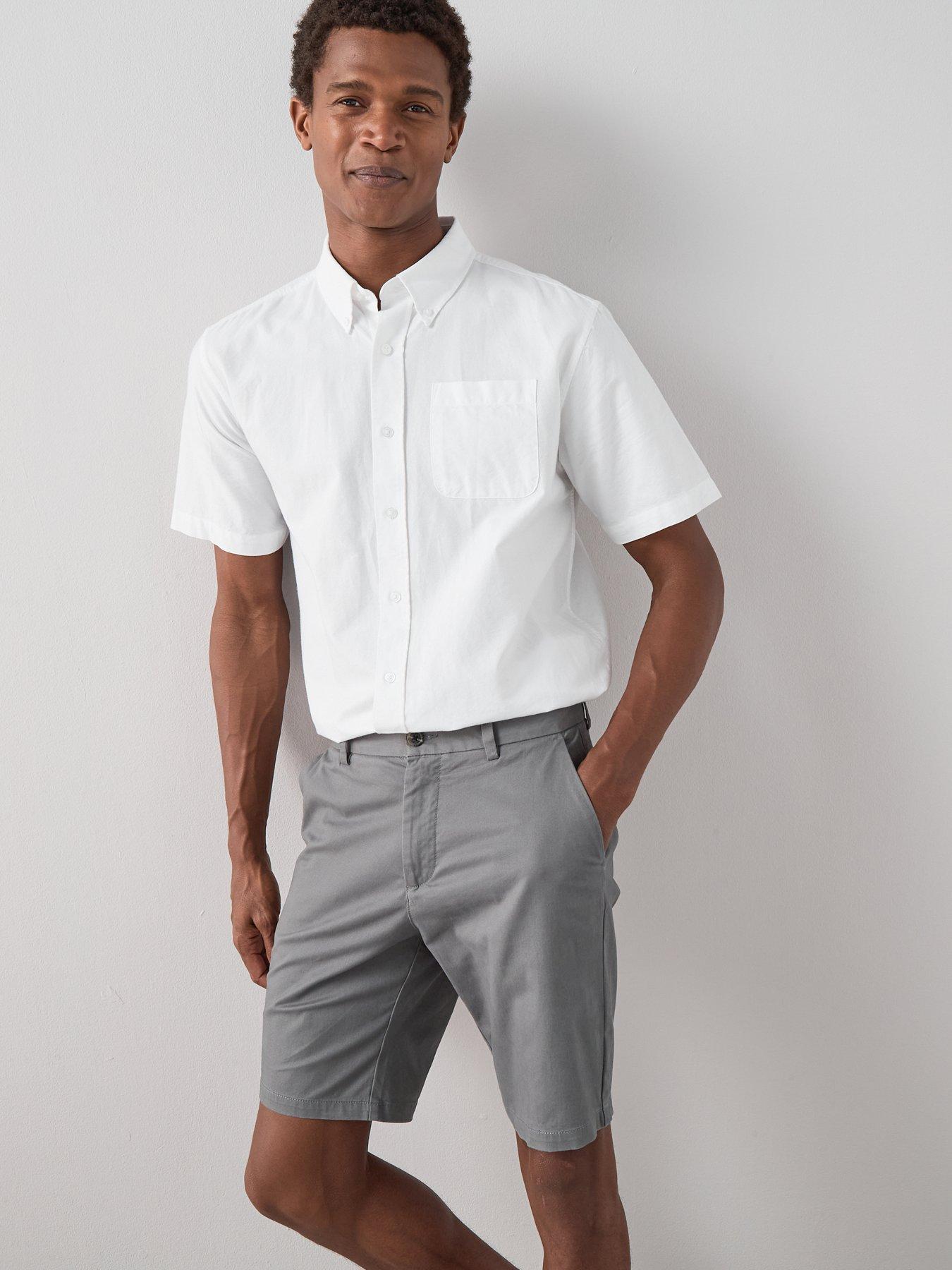 Image 6 of 7 of The Very Collection Cotton Rich Slim Fit Chino Shorts With Stretch - Charcoal