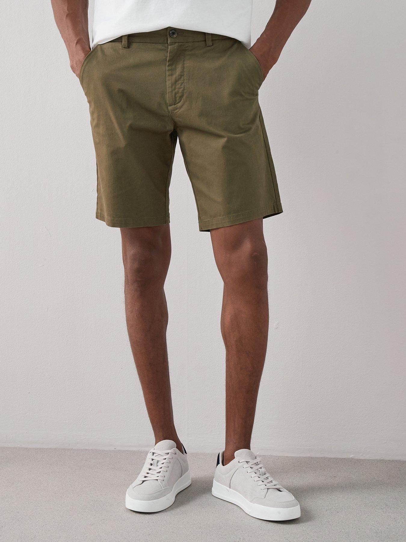 Image 1 of 7 of The Very Collection Cotton Rich Slim Fit Chino Shorts&nbsp;With Stretch - Khaki
