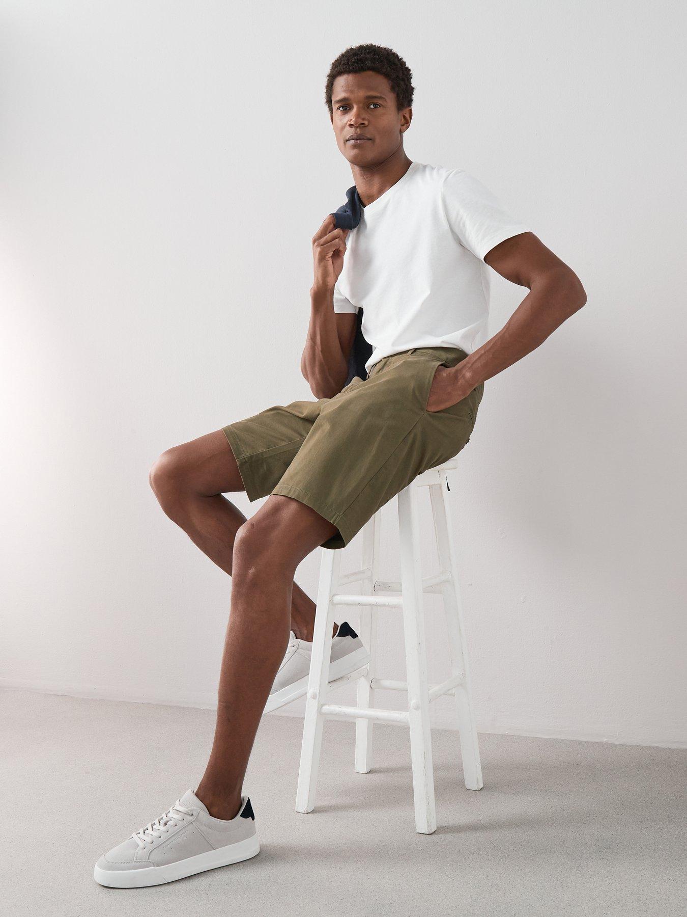 Image 3 of 7 of The Very Collection Cotton Rich Slim Fit Chino Shorts&nbsp;With Stretch - Khaki