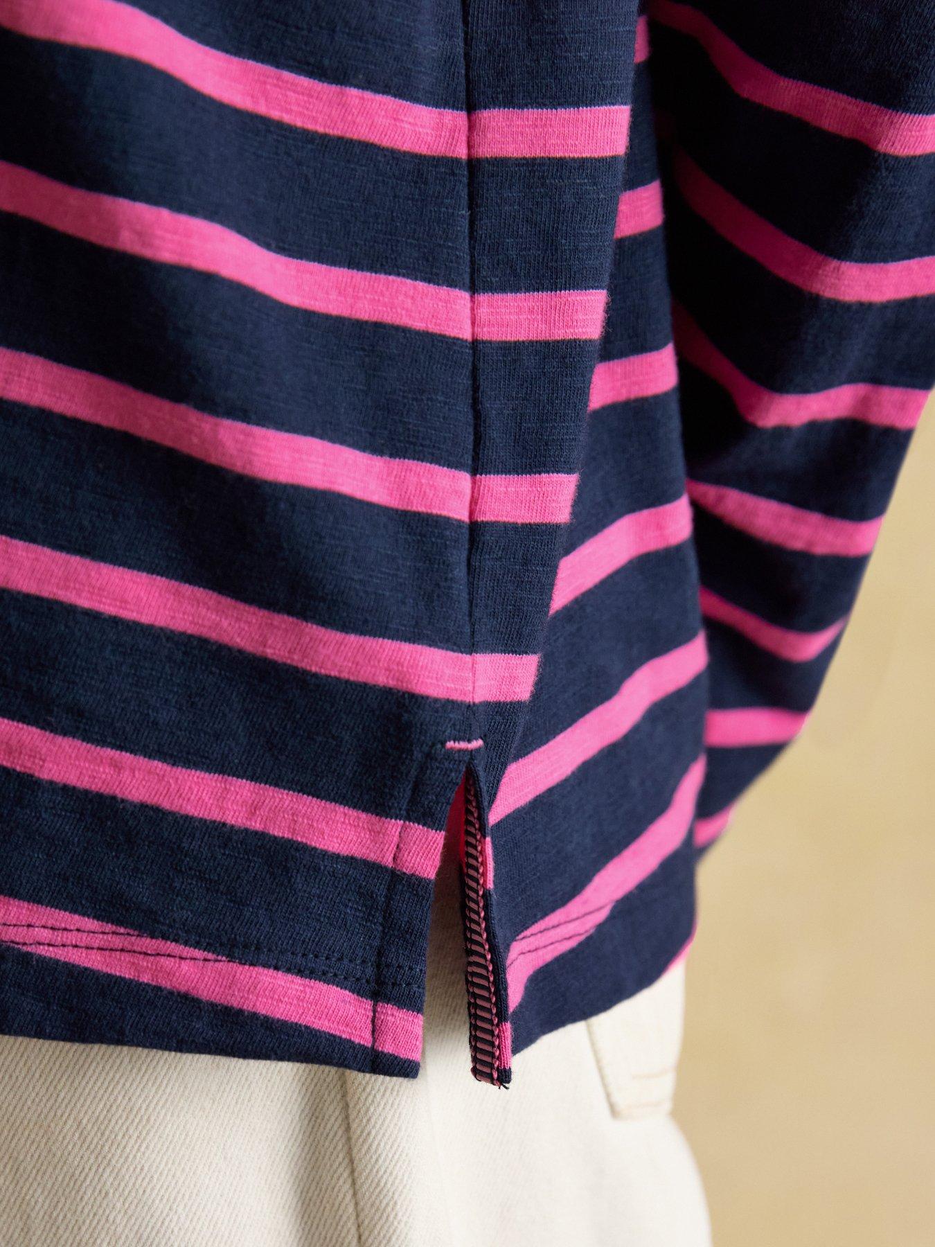 joules-combed-cotton-collared-top-navyoutfit