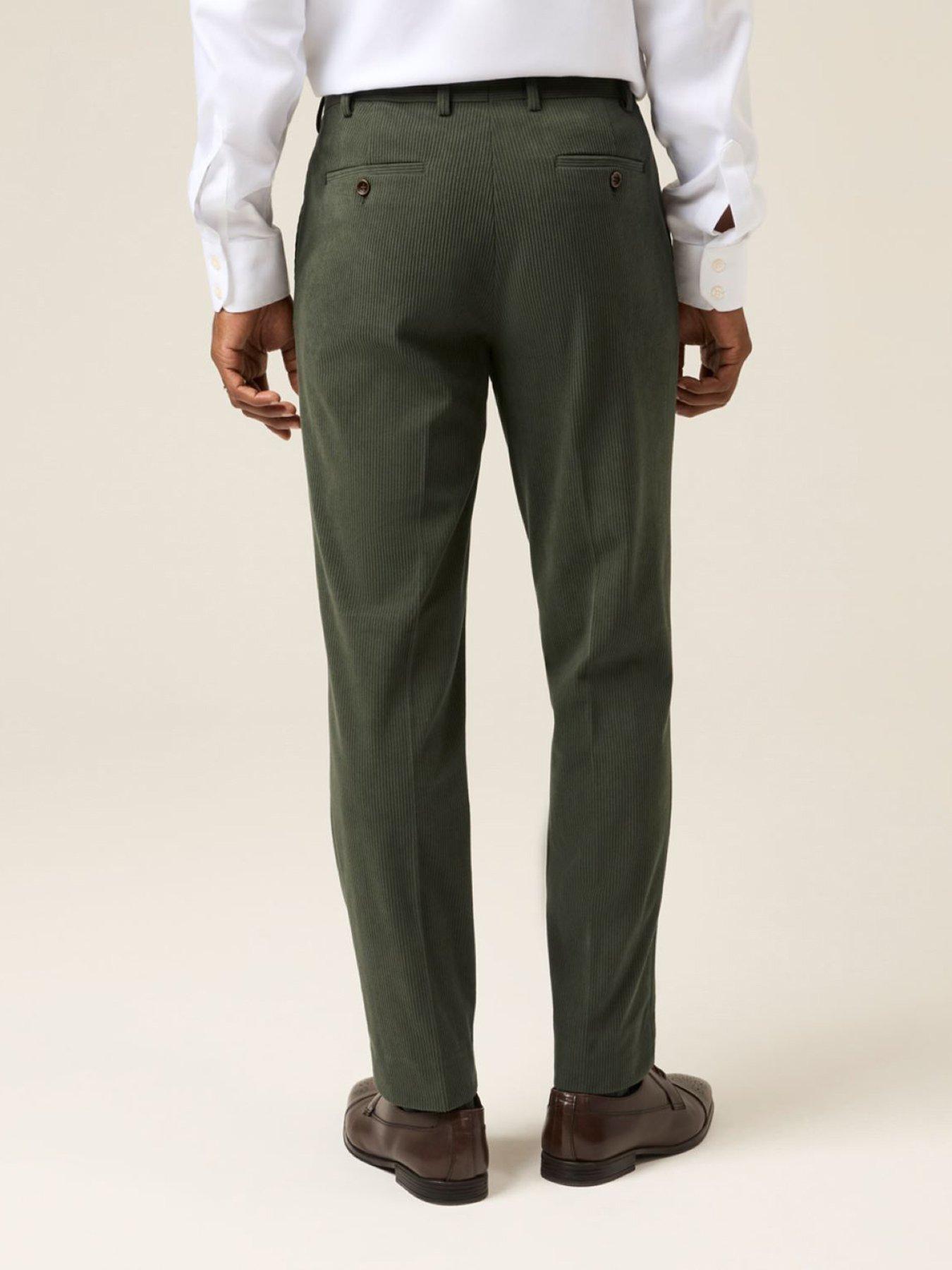 Image 2 of 5 of Skopes Tailored Fit Dorsey Corduroy Suit Trousers Corduroy - Dark Green