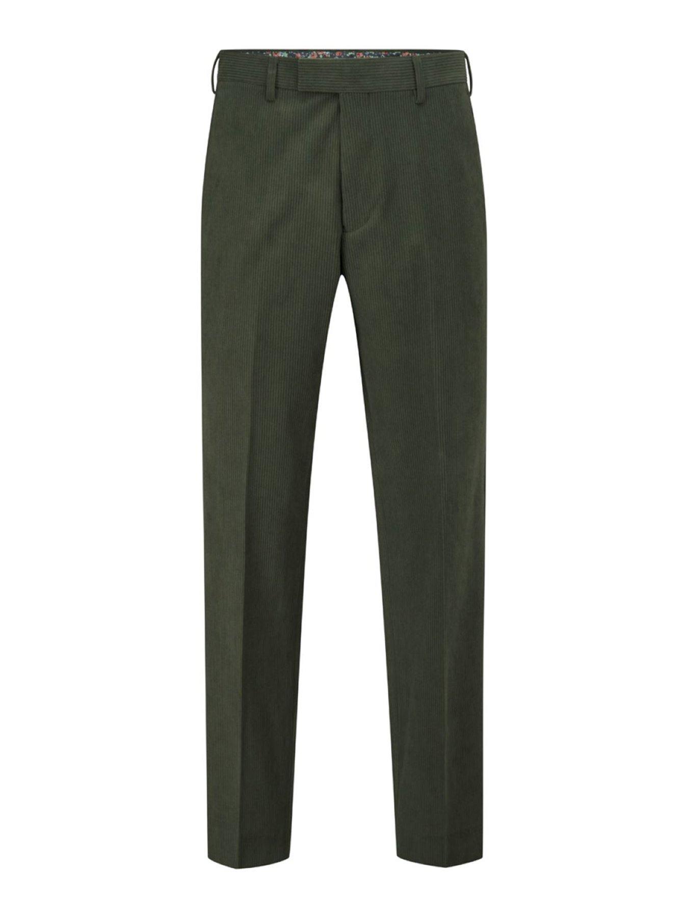 Image 5 of 5 of Skopes Tailored Fit Dorsey Corduroy Suit Trousers Corduroy - Dark Green