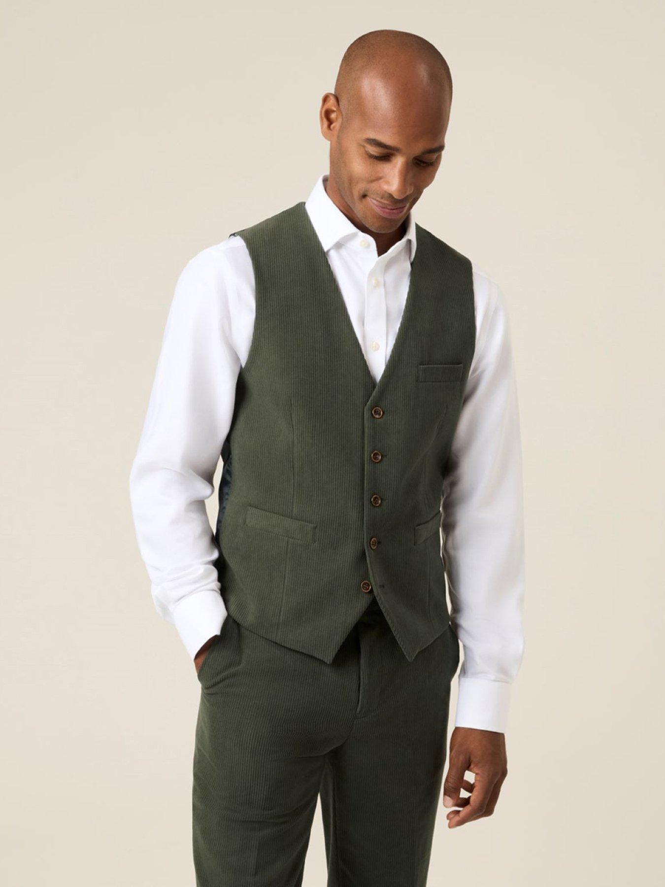 Skopes Dorsey Corduroy Waistcoat - Dark Green