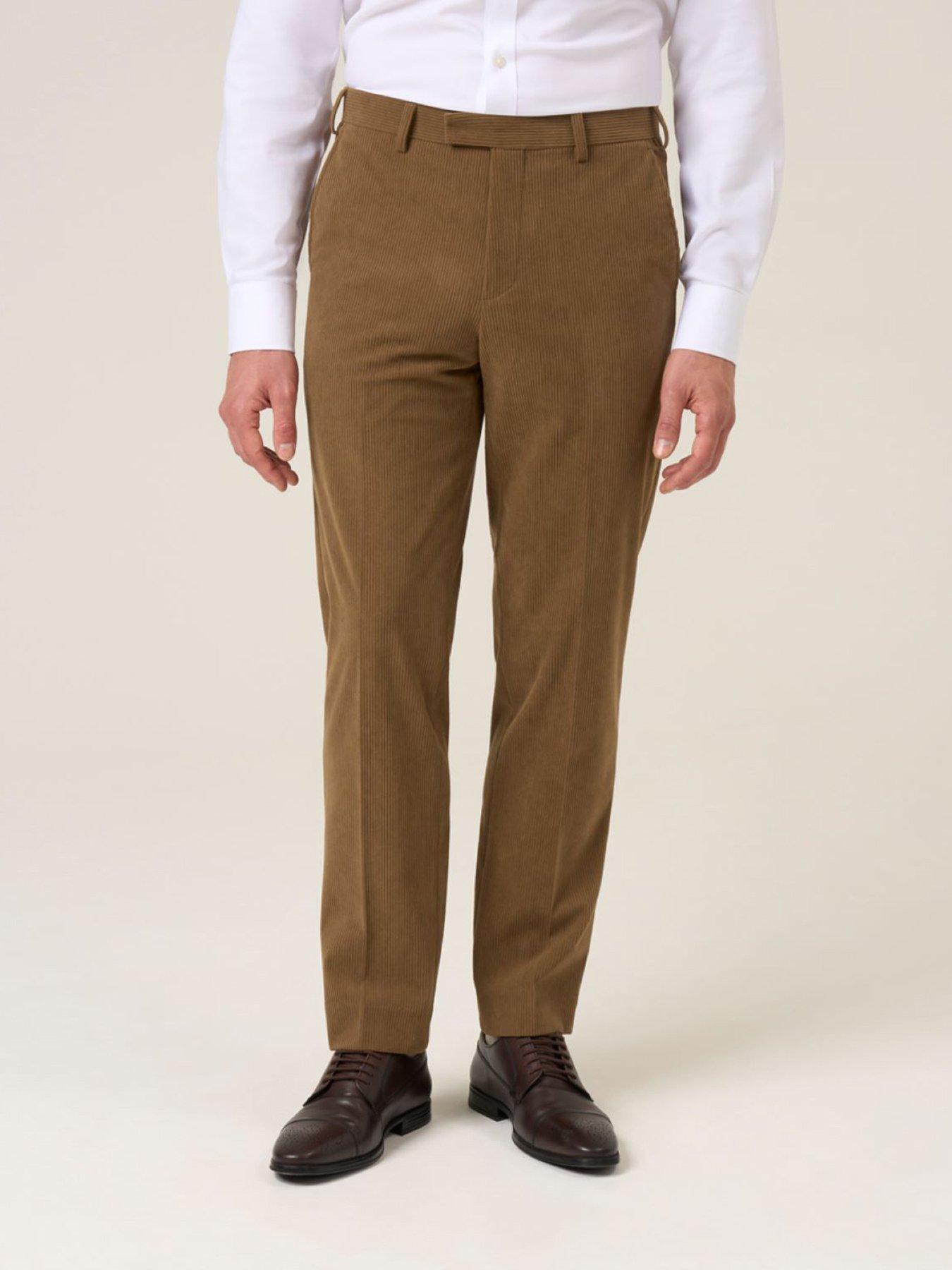 skopes-tailored-fit-dorsey-corduroy-suit-trousers-brownfront