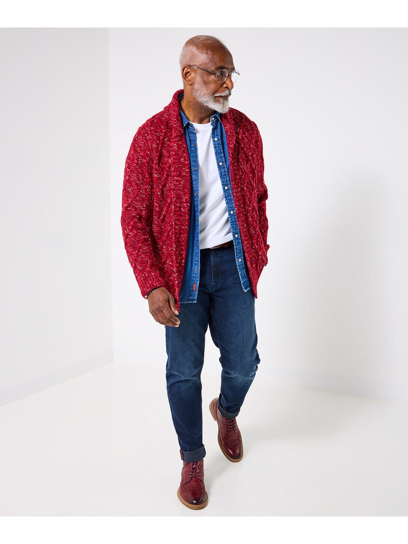joe-browns-chunky-cable-knitted-cardigan-redstillFront
