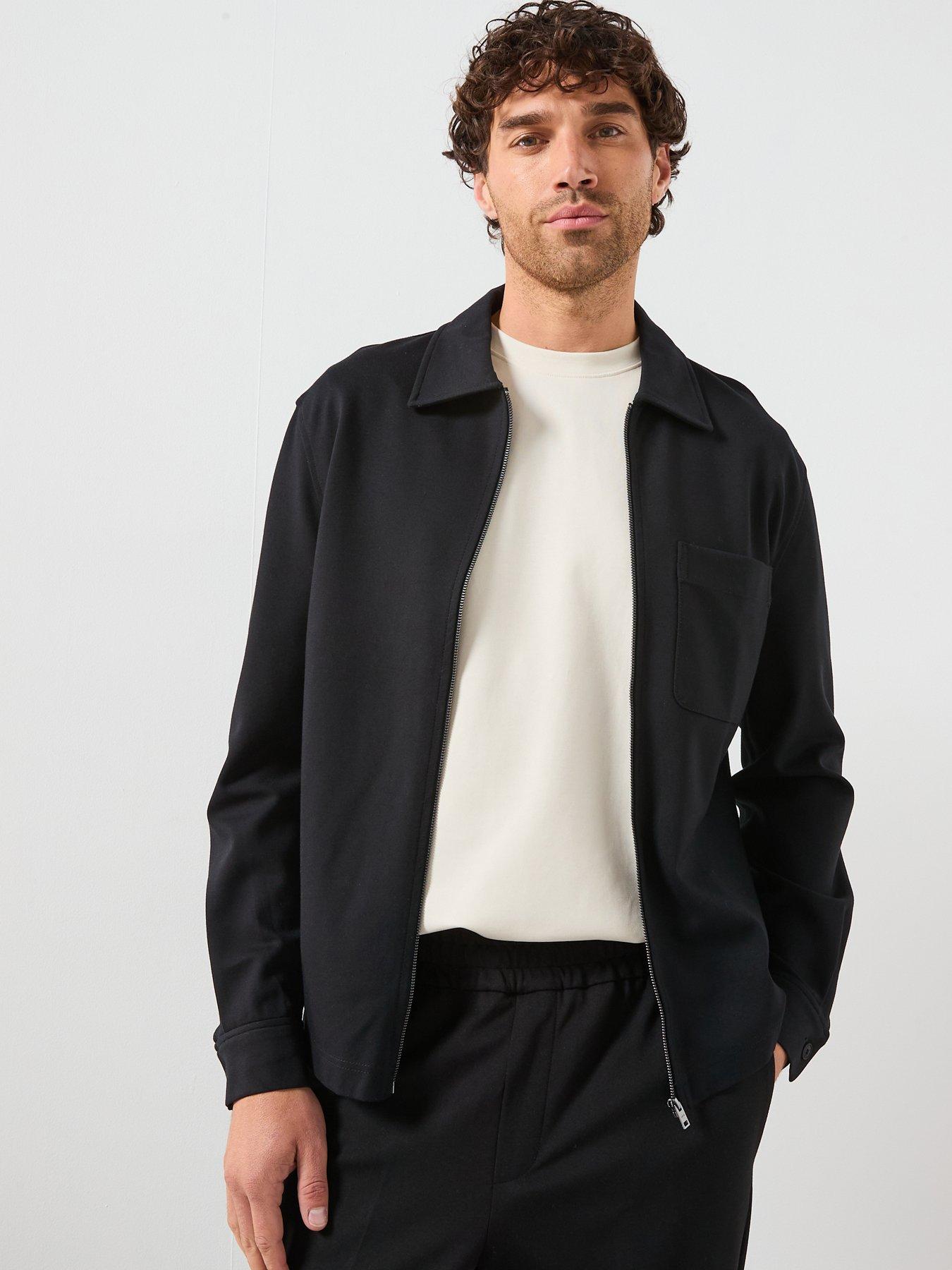 Mango Jon Full Zip Sweat Top - Black