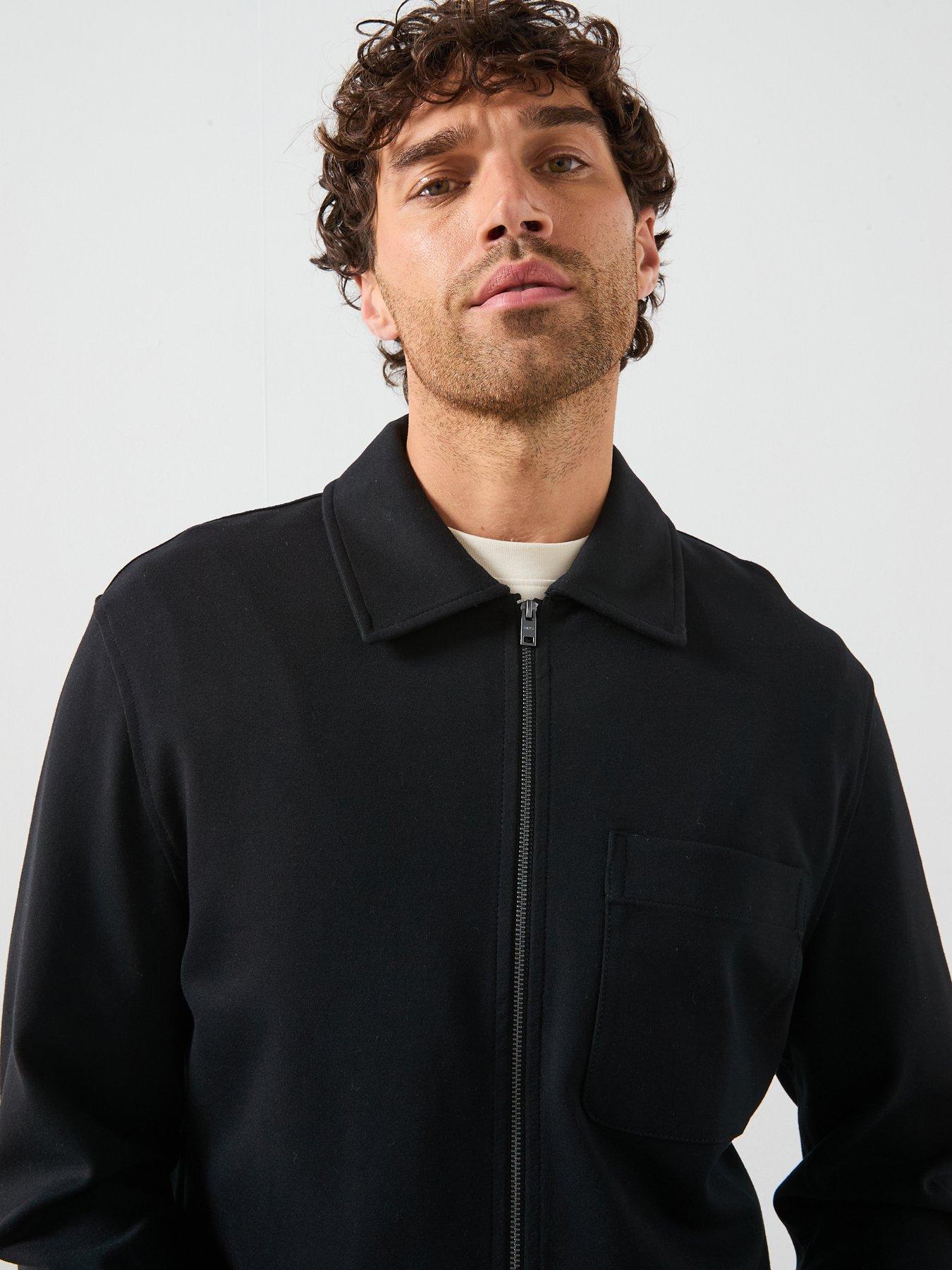 Image 4 of 5 of Mango Jon Full Zip Sweat Top - Black