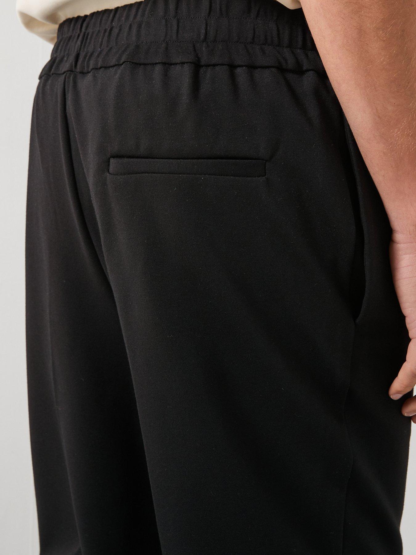 Image 4 of 5 of Mango Jon Open Hem Joggers - Black