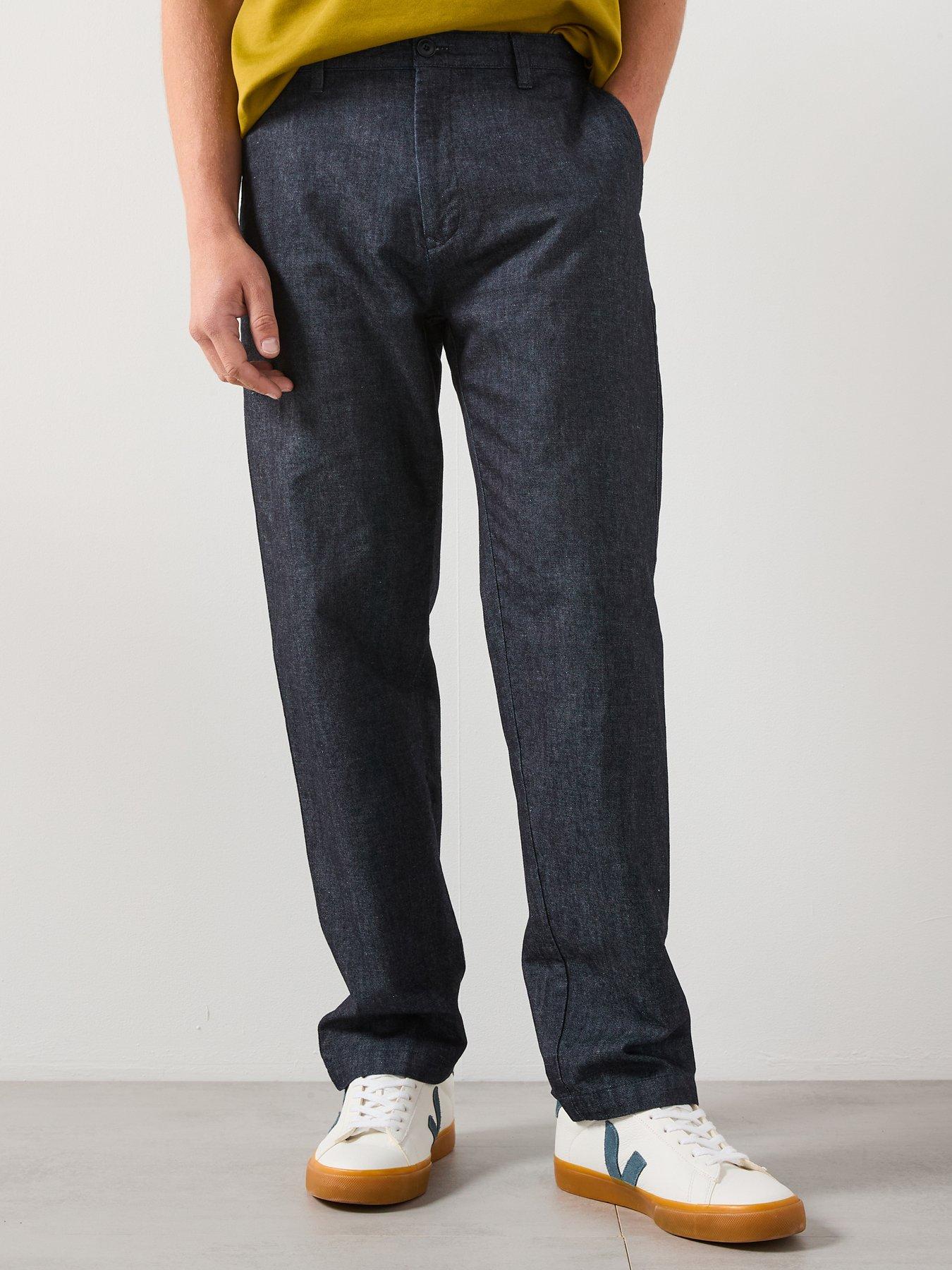 Mango Electra Straight Fit Rinse Wash Jeans - Dark Wash