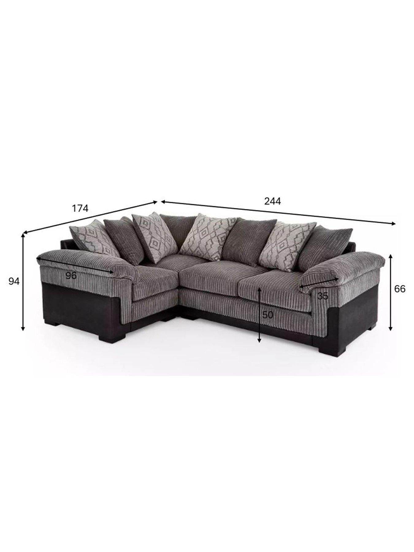 Image 7 of 7 of Very Home Marissa Left Hand&nbsp;Double Arm Corner Group Sofa