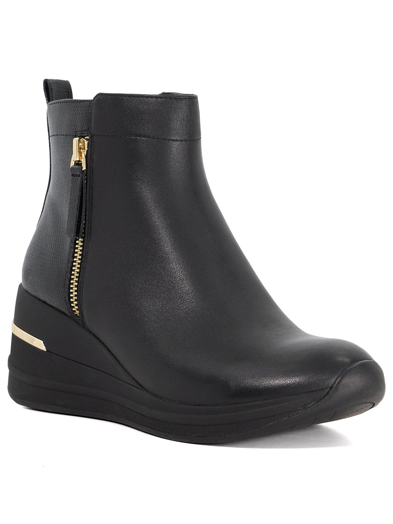 dune-london-everyone-leather-croc-wedge-trainer-blackstillFront